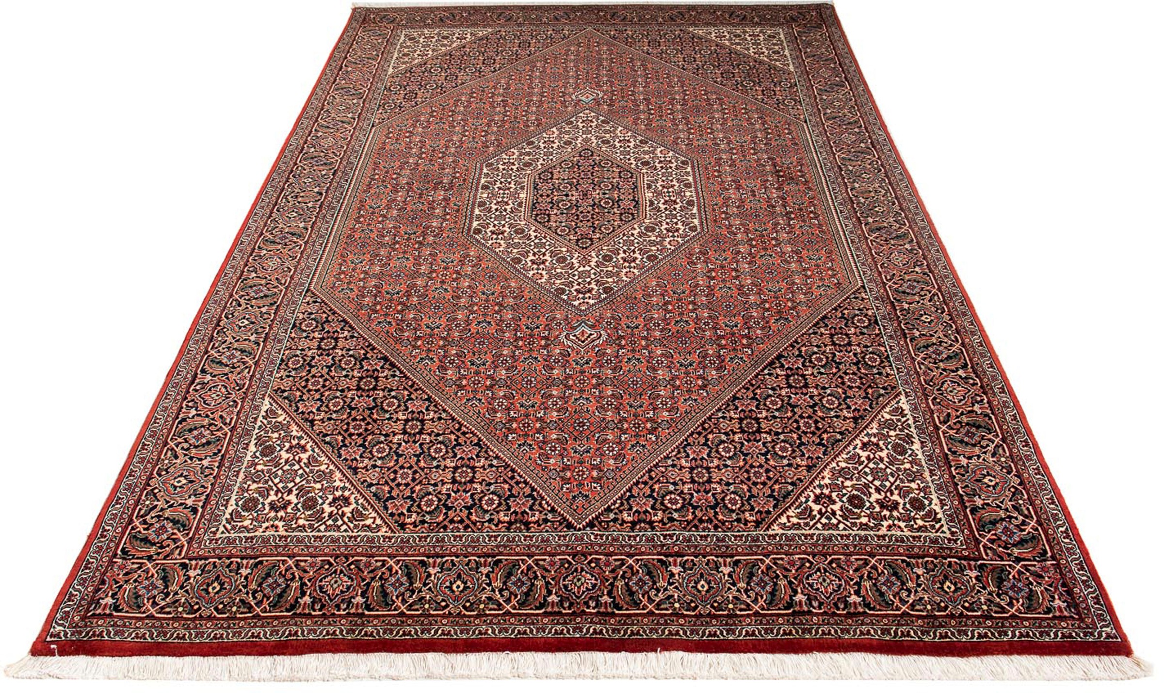 Image of morgenland Orientteppich »Perser - Bidjar - 252 x 150 cm - rot«, rechteckig, 15 mm Höhe, Wohnzimmer, Handgeknüpft, Einzelstück mit Zertifikat bei Ackermann Versand Schweiz