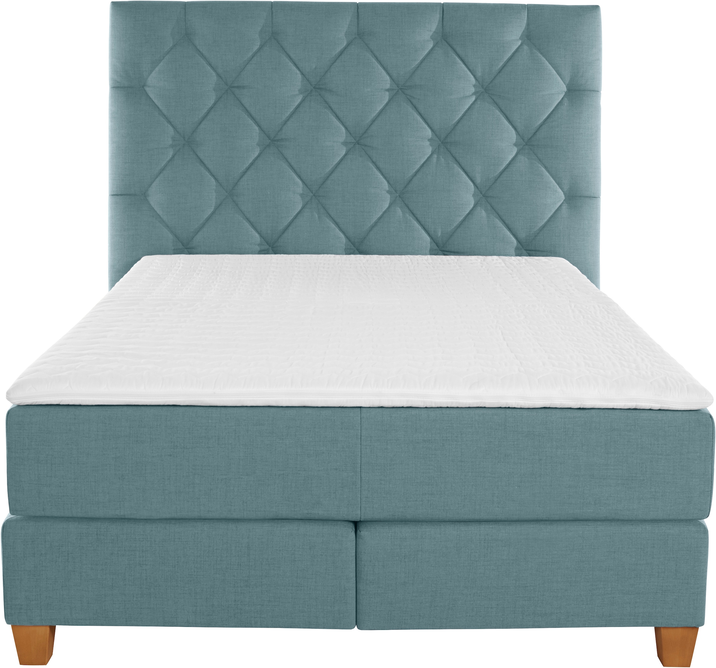 Home affaire Boxspringbett »Harmones hoch« in 3 Breiten, Härtegrad auch im Mix mit je 1 Matratze in H2 und H3