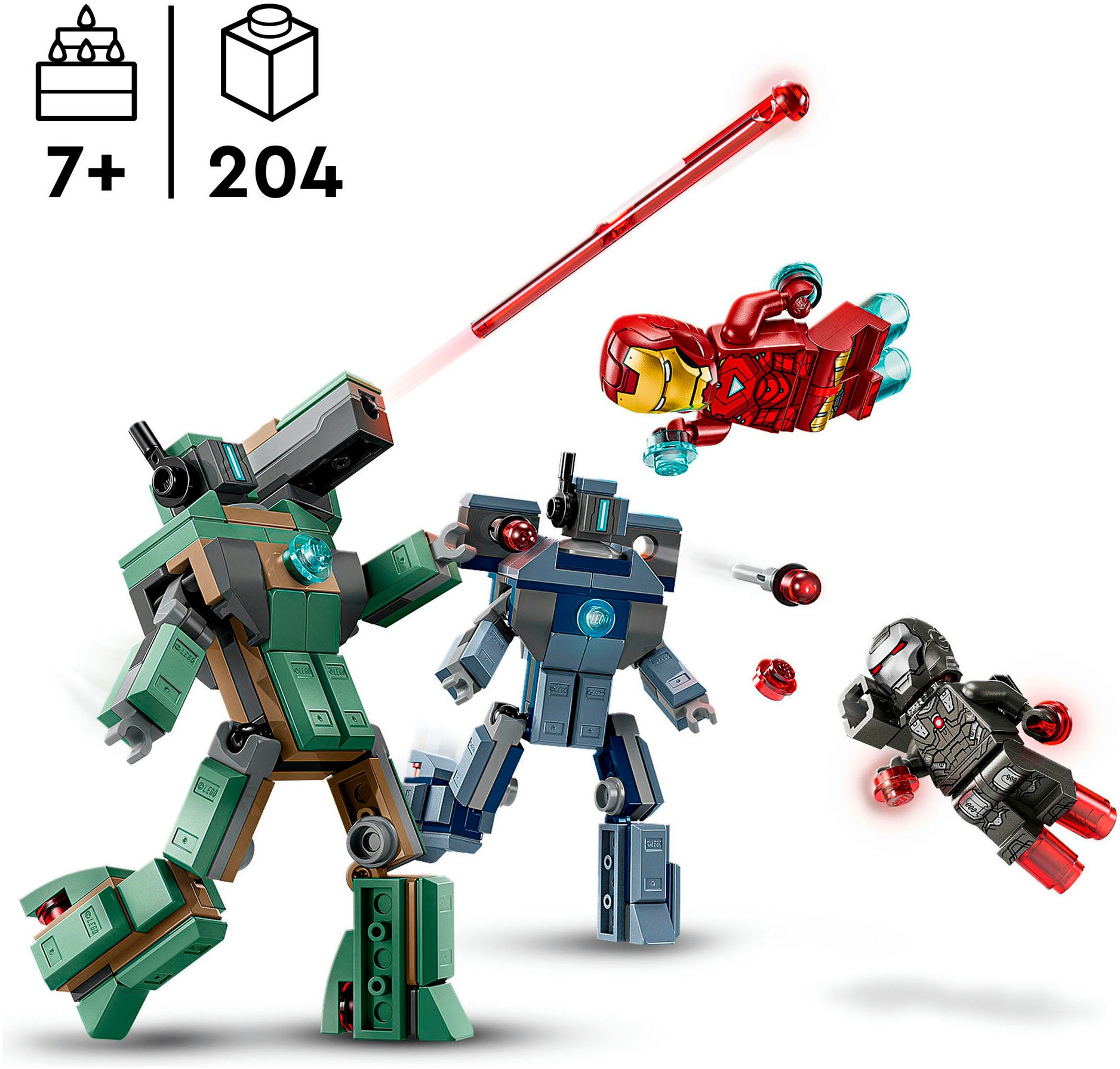 LEGO® Konstruktionsspielsteine »Iron Man & War Machine vs. Hammer-Drohnen (76320), LEGO Super Heroes« Made in Europe