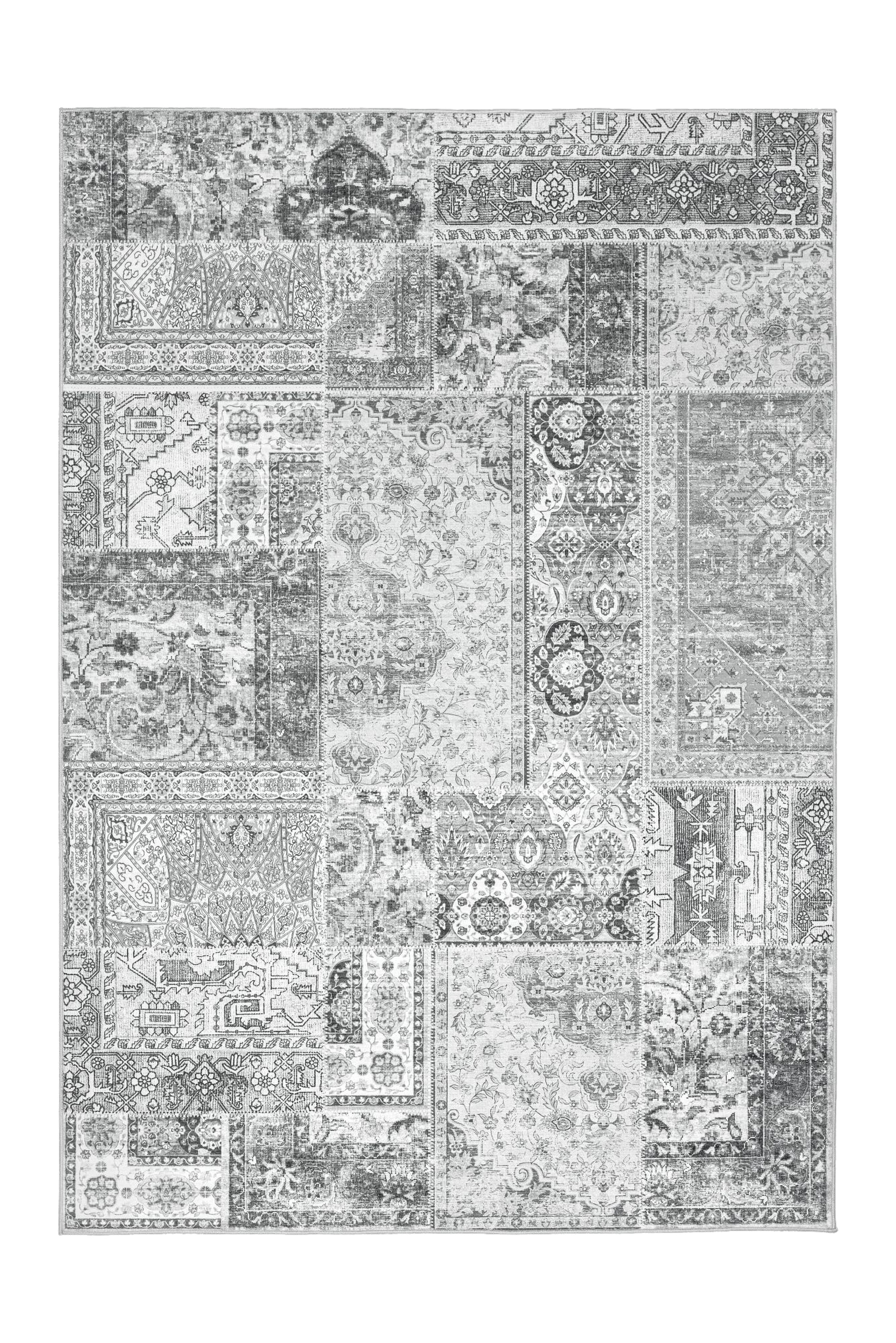 Image of Kayoom Teppich "Visionary 130" rechteckig 8 mm Höhe Kurzflor, Vintage, Patchwork Muster, Modernes Muster