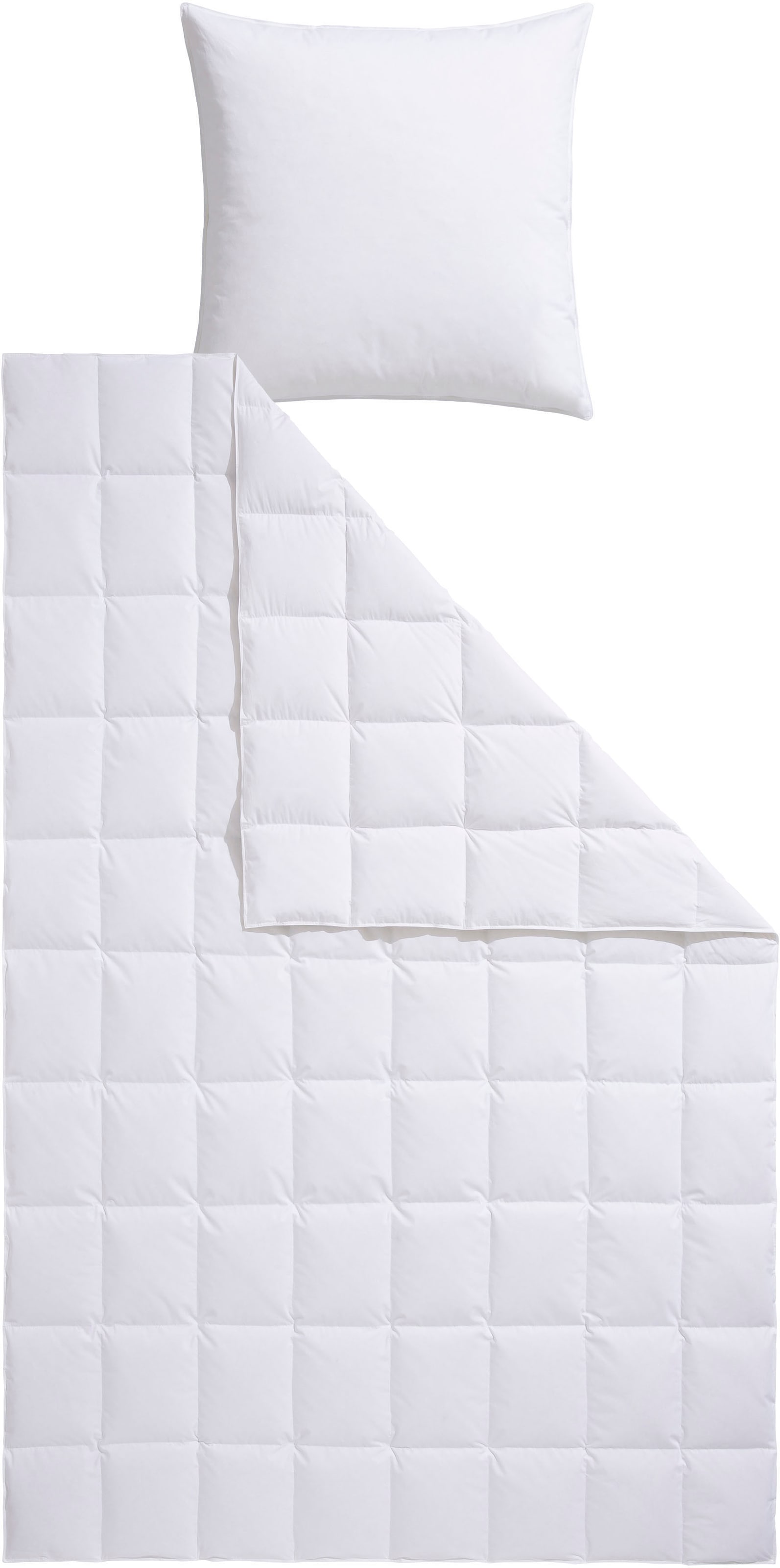 Älgdröm Daunenbettdecke + Federkissen »Loftet, Bettdecke 135x200 cm, 155x220 cm, Made in Green« 2-tlg., Set mit Kissen 40X80 cm, 80x80 cm, allergikerfreundlich