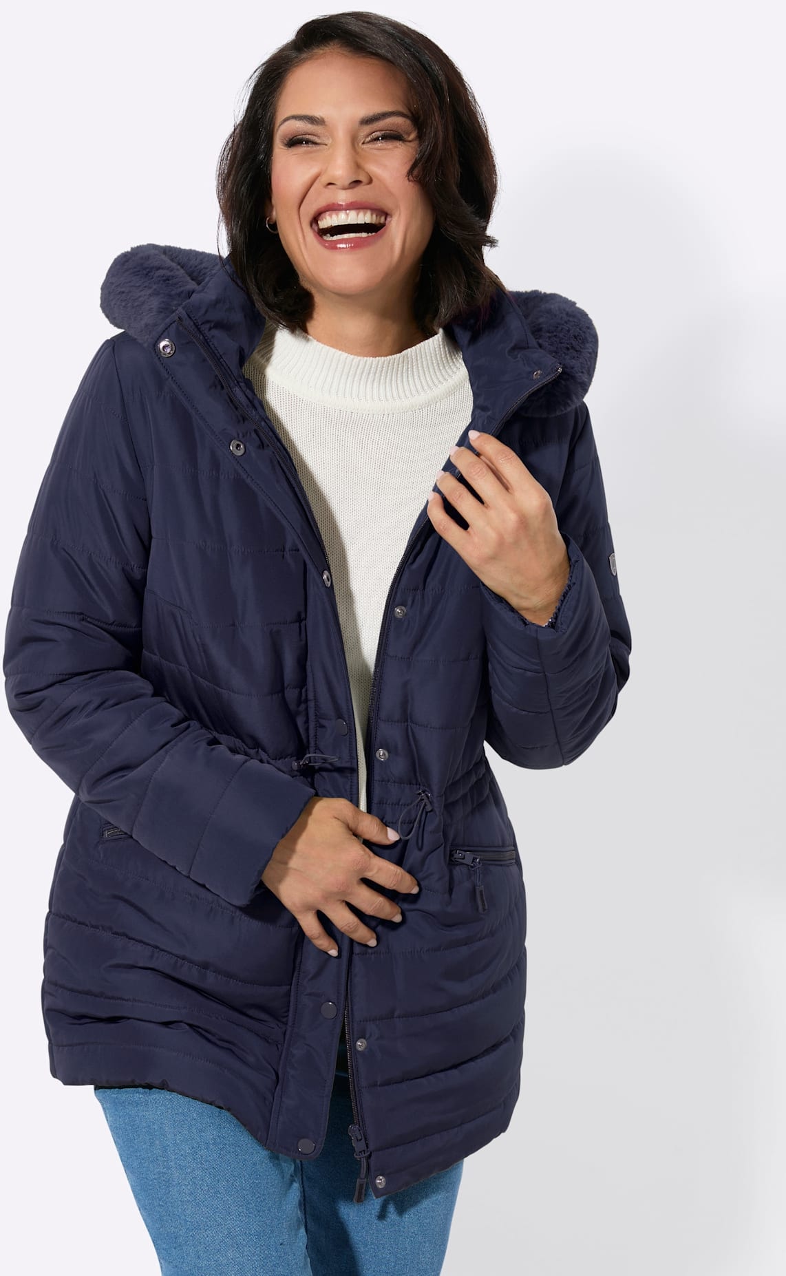 Casual Looks Steppjacke mit Kapuze
