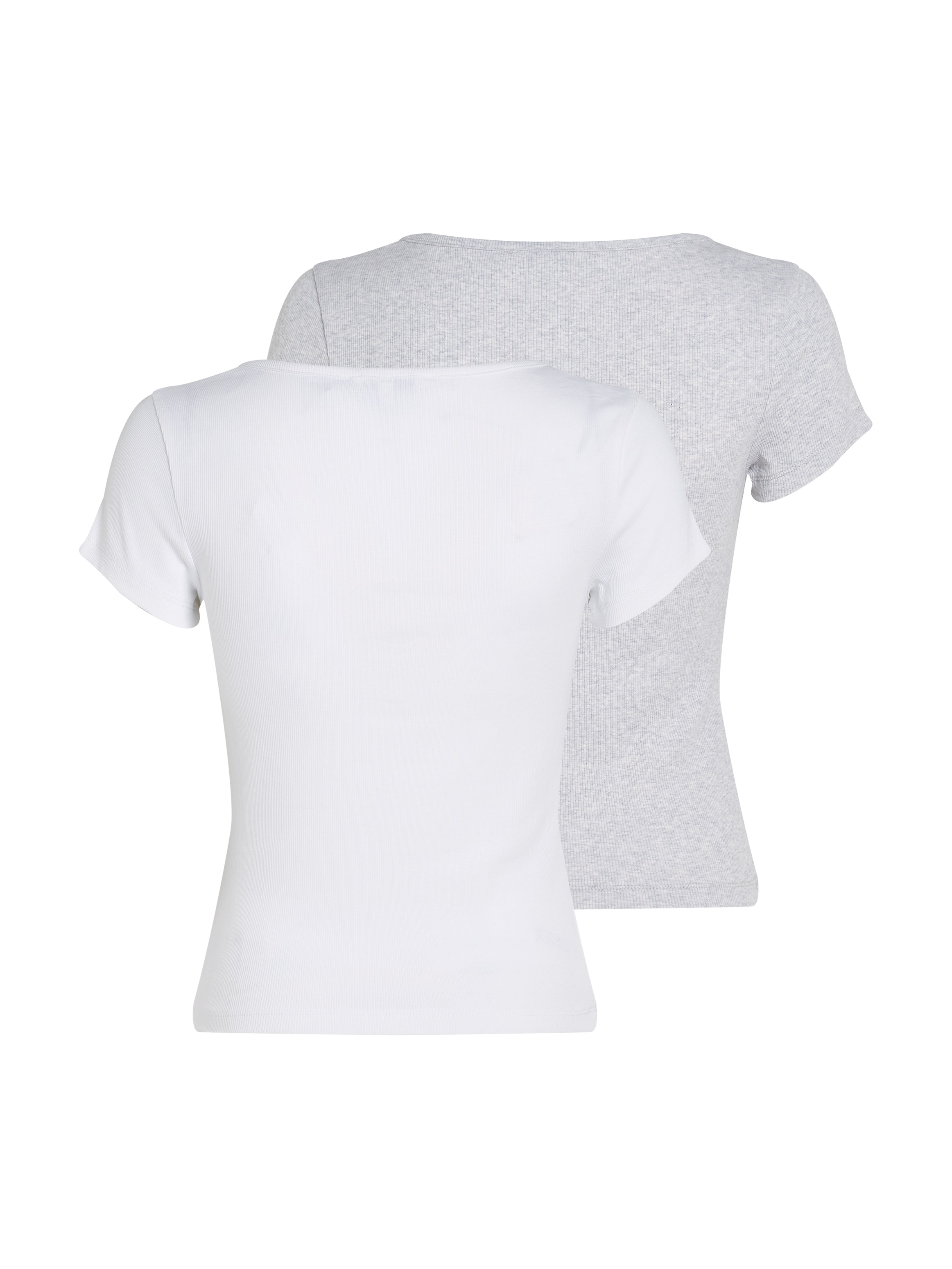 Tommy Jeans T-Shirt »TJW 2PACK HENLEY SS RIB TEE«, mit Tommy Jeans Markenlabel