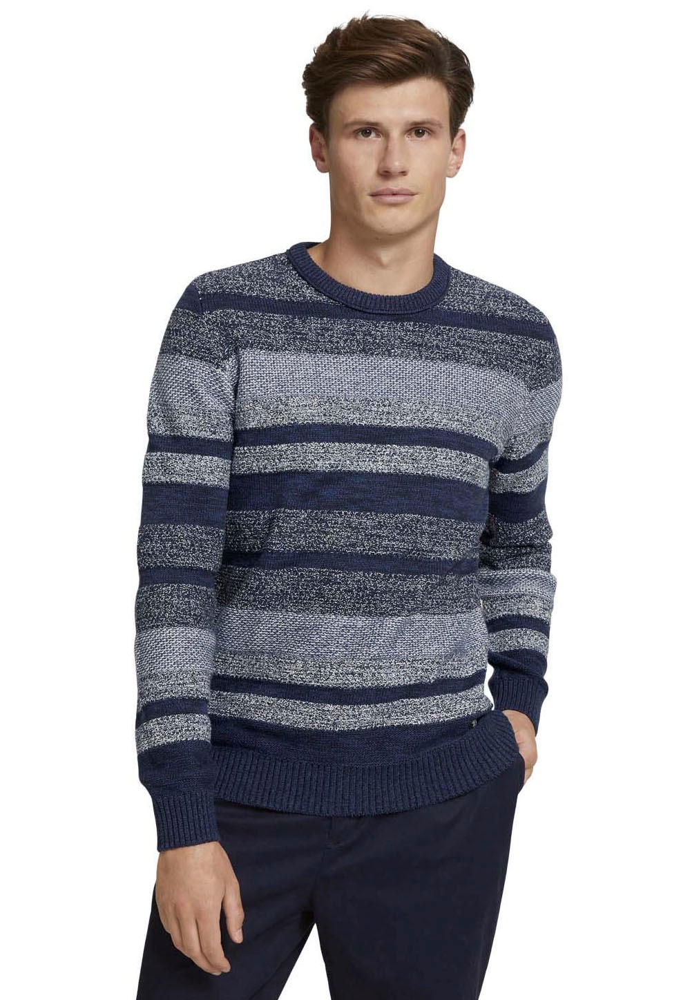 Image of TOM TAILOR Denim Strickpullover, mit Streifen bei Ackermann Versand Schweiz