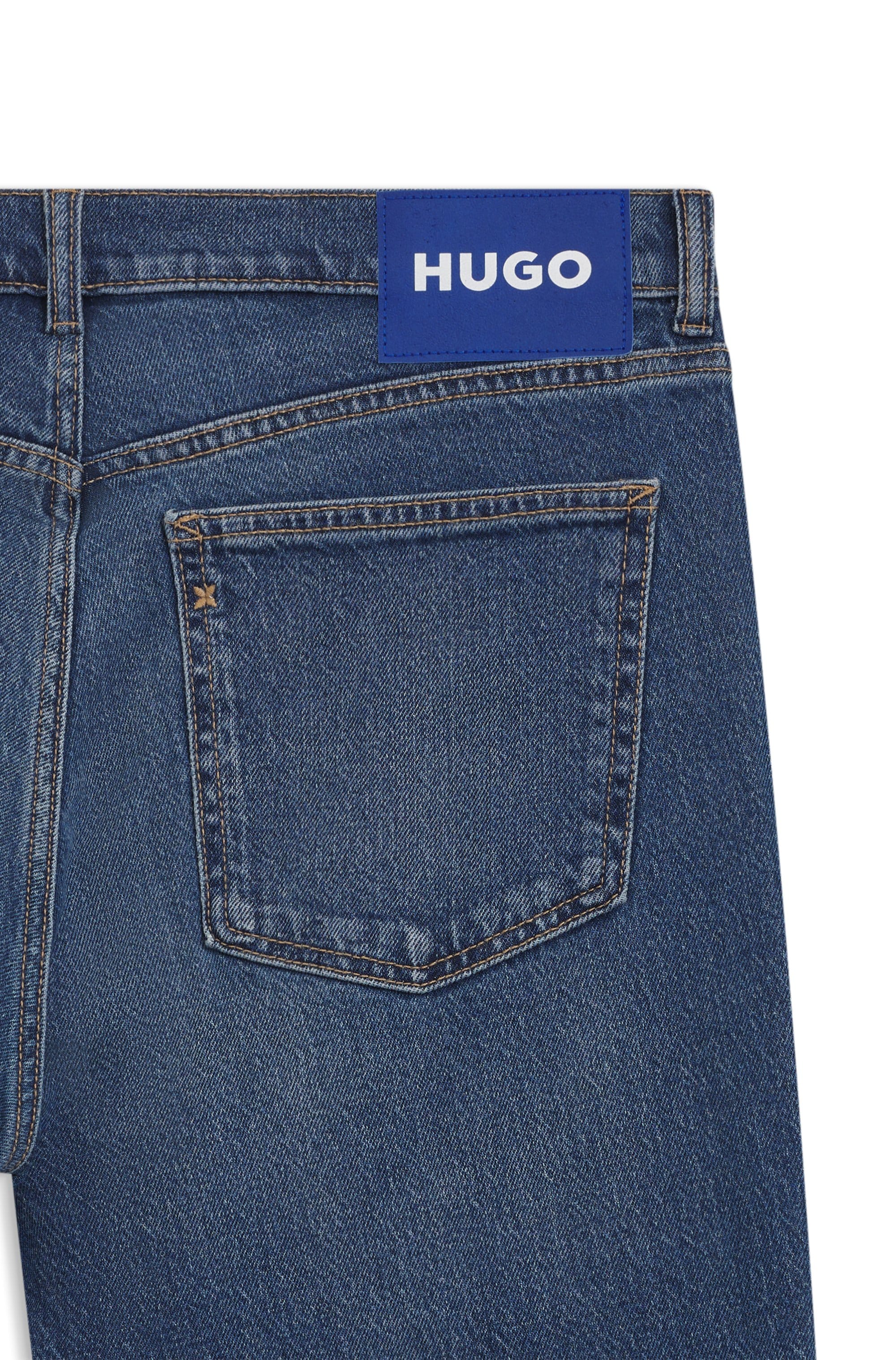 HUGO Blue Tapered-fit-Jeans »Brody« mit Stone-washed-Finish