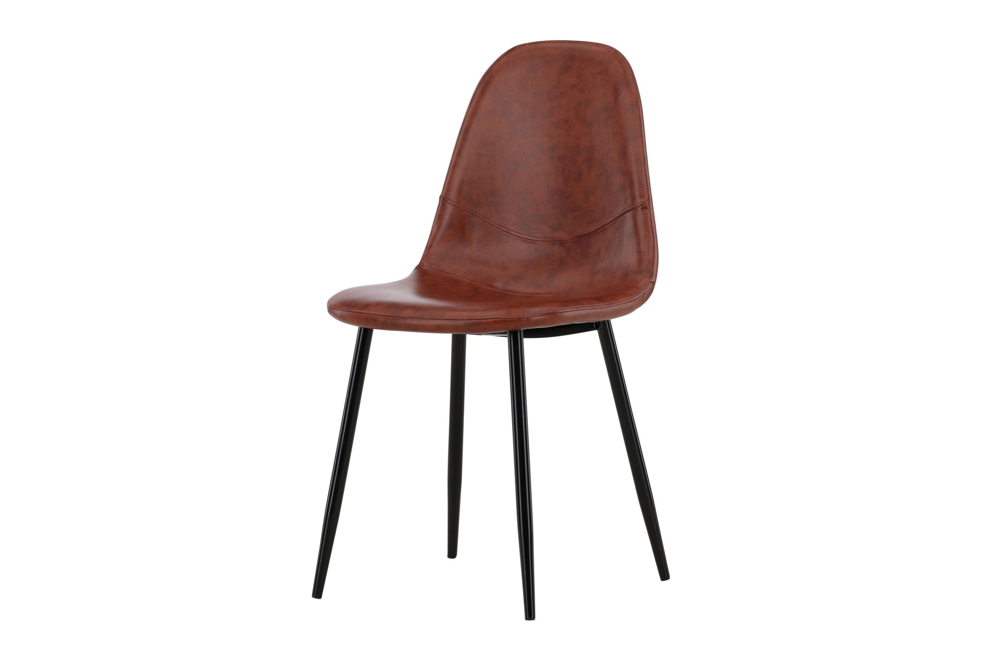Venture Home Chaise de salle à manger »Polar, 2er-Set Esszimmerstühle in Braun-PU, 150 kg belastbar« () 2 cuischaise rembourrée, aspect cuir, pieds en métal, arrondi, élégant