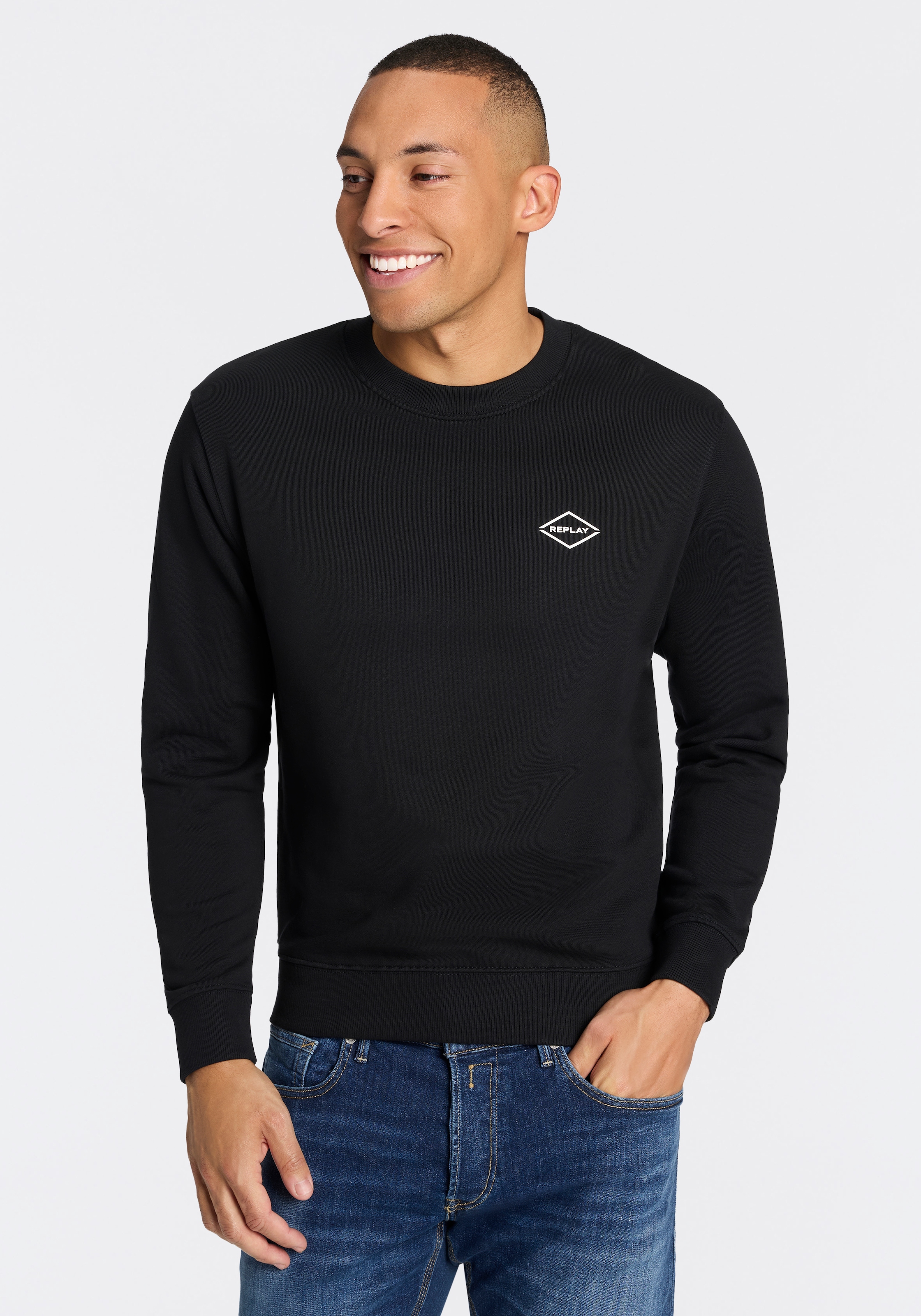 Image of Replay Sweatshirt, in Baumwoll-Qualität