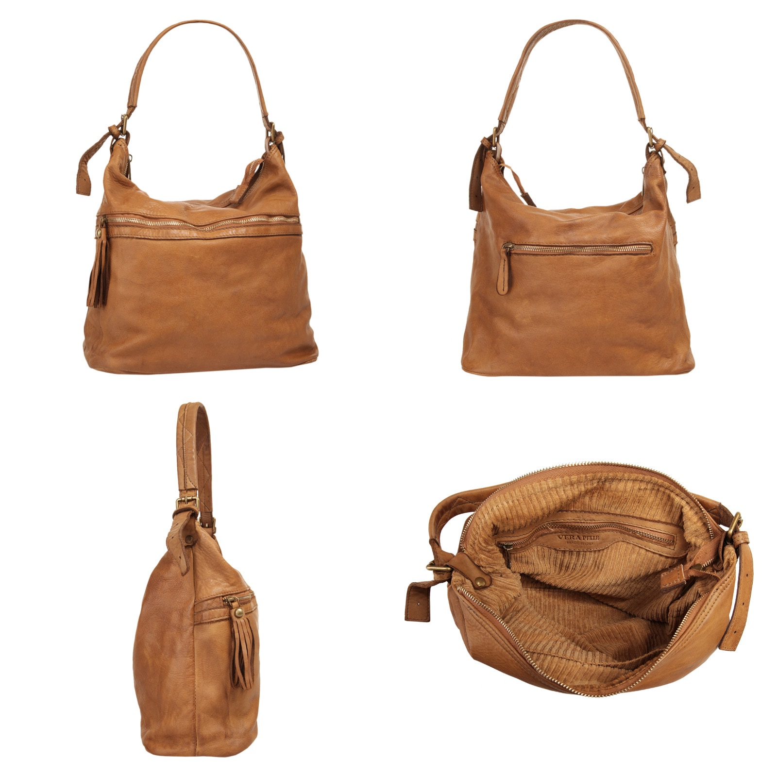 Samantha Look Shopper echt Leder, Made in Italy