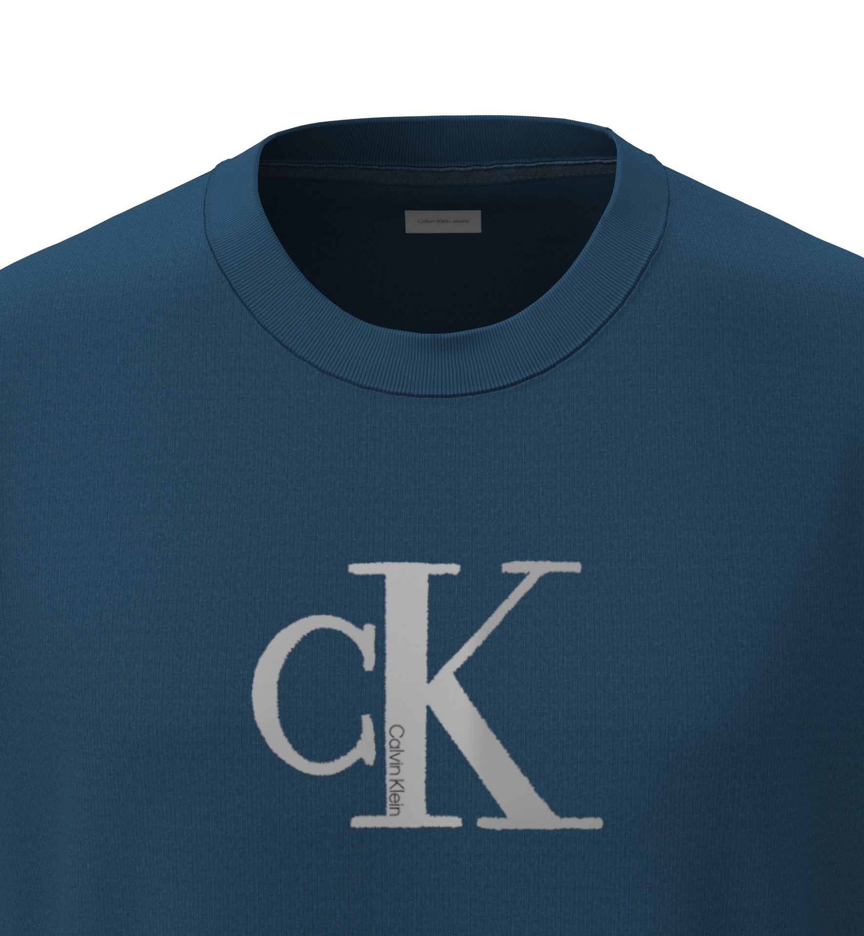 Calvin Klein Jeans T-Shirt »SS CNTR MNGRM E CLSS«, Mit Rundhalsausschnitt