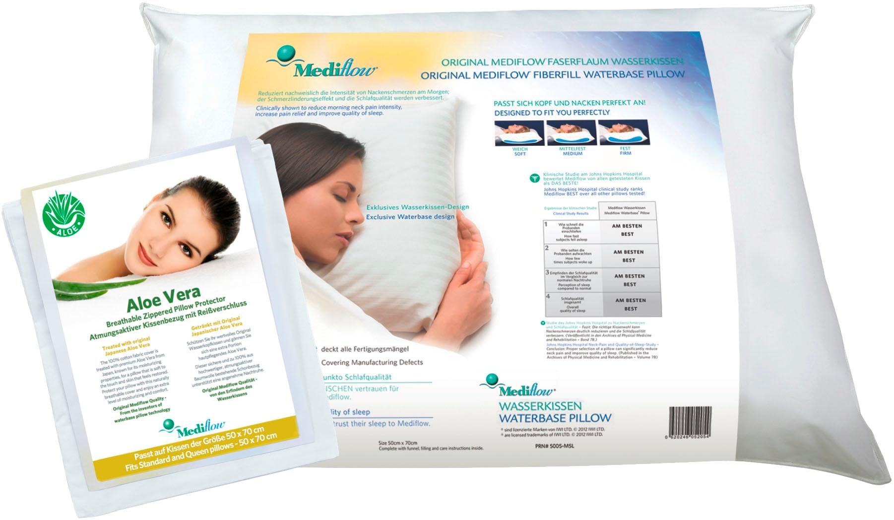 Image of Mediflow Wasserkissen "Mediflow Aloe Vera Kombipack - Kissen+Bezug 5228 50x70cm"