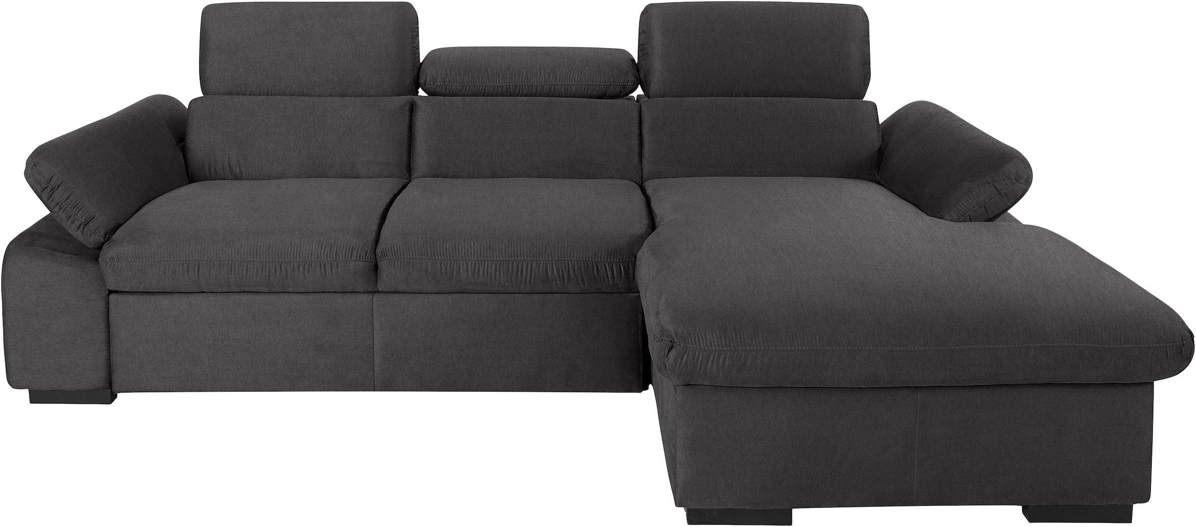 COTTA Ecksofa »Lola L-Form mit Kopfteilfunktion & Hocker«, (Set, mit Hocker), wahlweise mit Bettfunktion, Bettkasten & Armteilverstellung