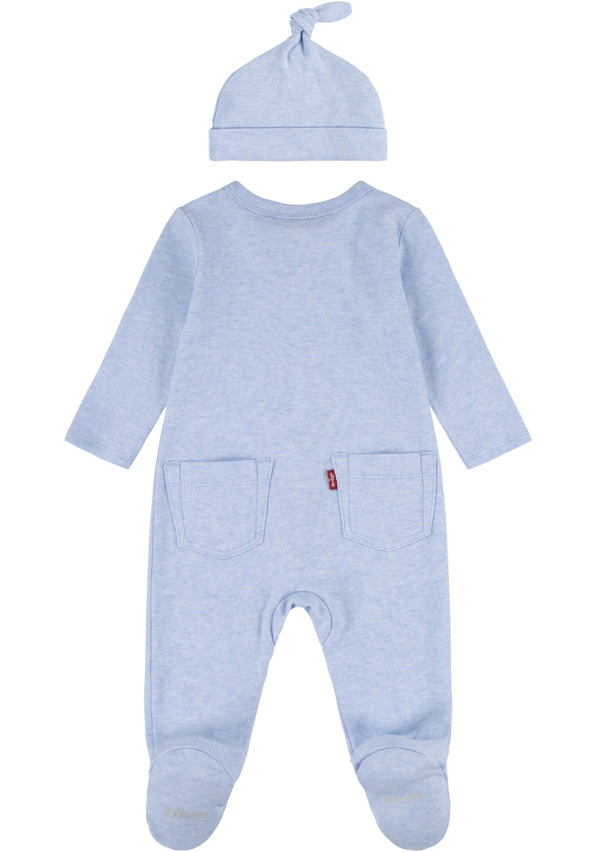 Levi's® Kids Neugeborenen-Geschenkset »LVN FOOTED COVERALL & HAT SET«, (Set, 2 tlg.), UNISEX