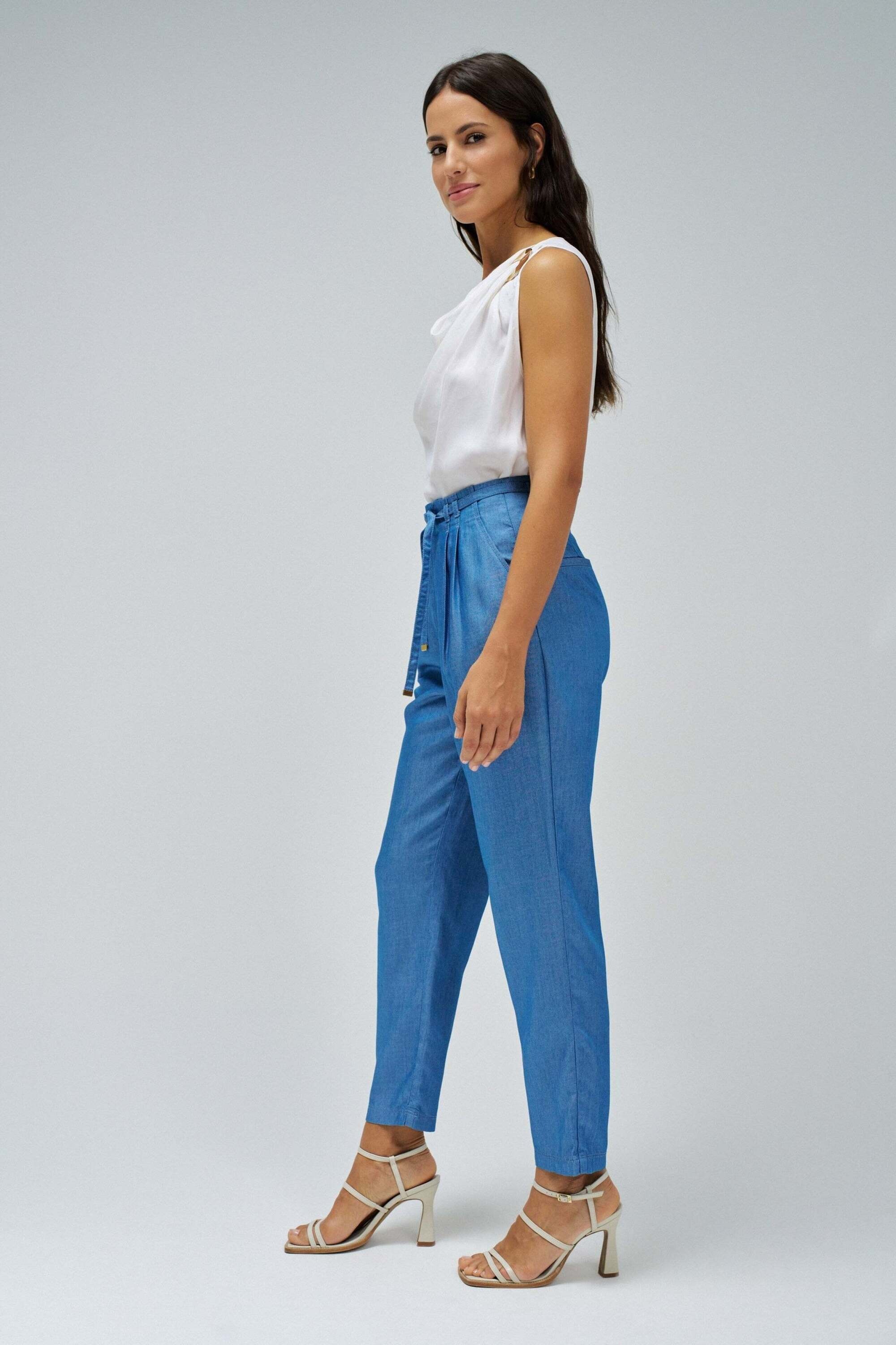 Salsa Stoffhose »Salsa Jeans Hose Baggy Lightdenim Pants Cropped Slim«