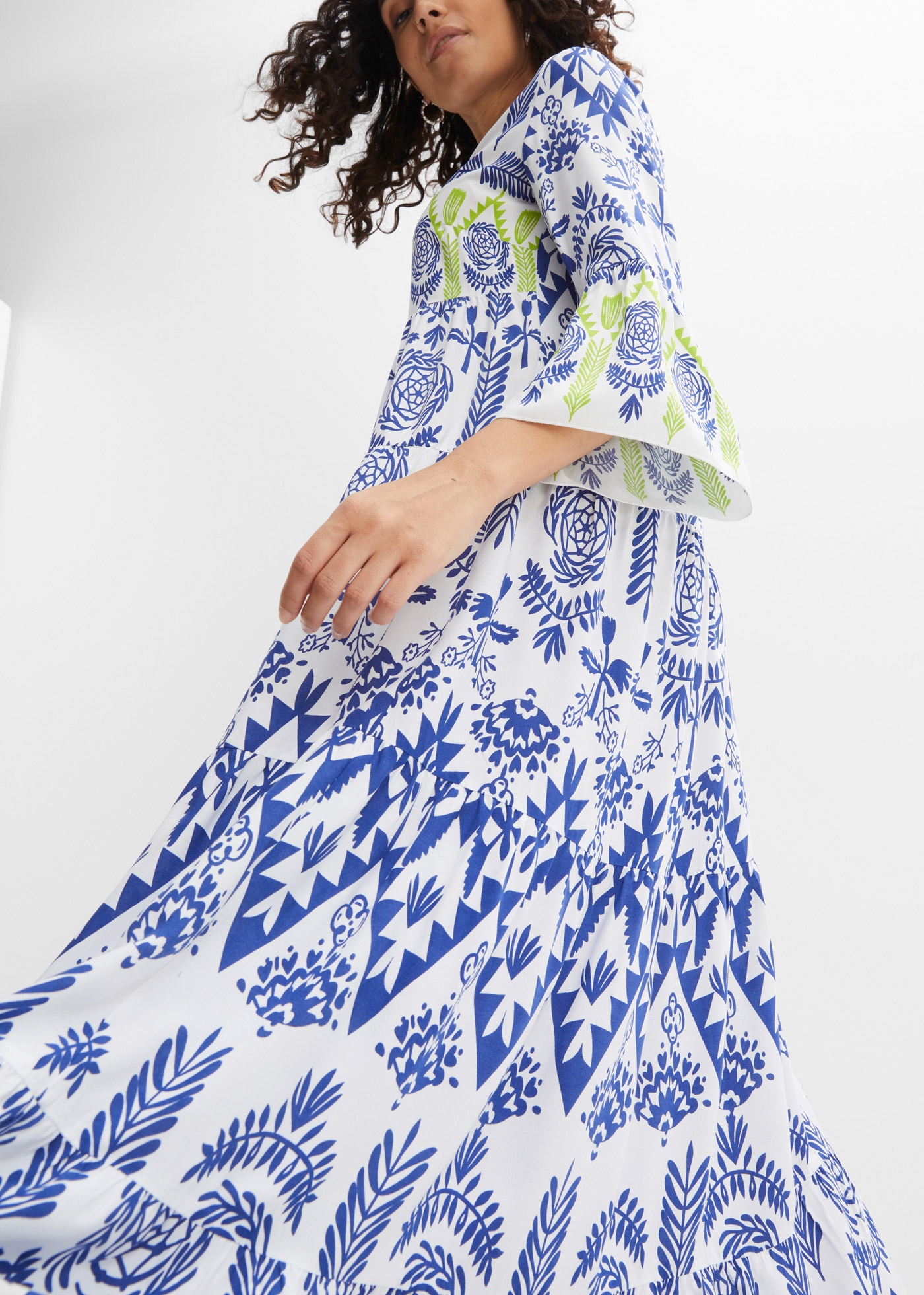 bonprix Maxikleid für besondere Anlässe, aus Viskose, ausgestellte Passform