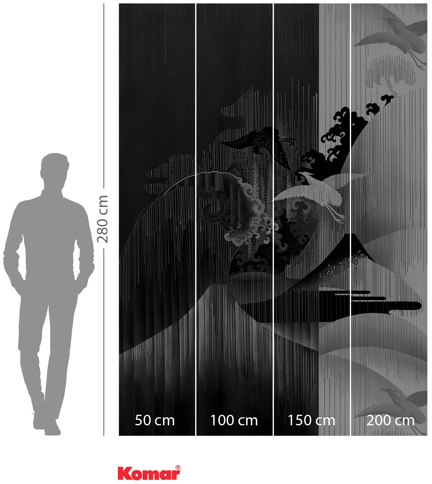 Komar Vliestapete »Digitaldruck Vlies -  Yin Yang - Grösse 200 x 280 cm« bedruckt glatt Wohnzimmer, Schlafzimmer