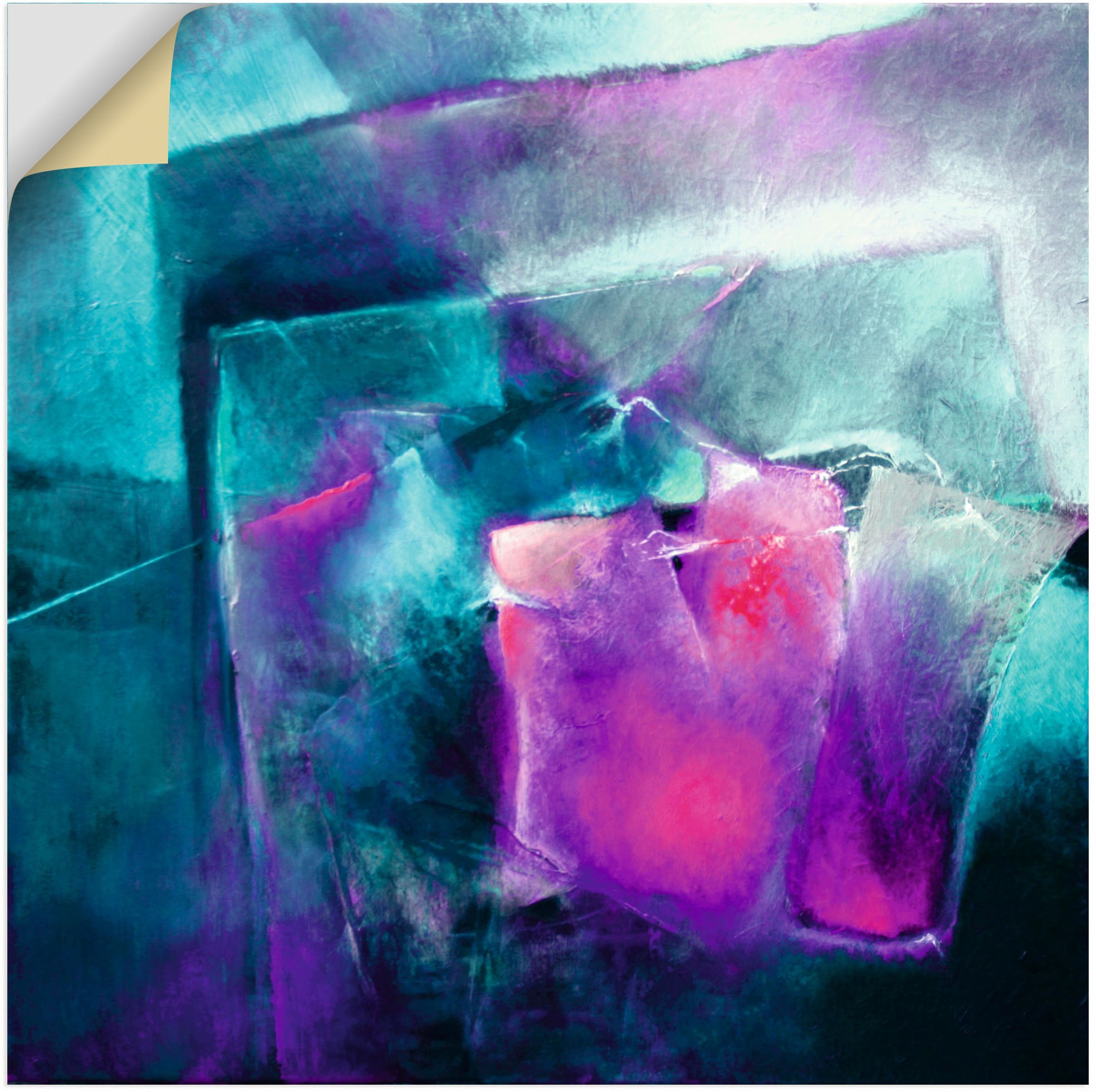 Image of Artland Wandbild »Türkis und Magenta«, Muster, (1 St.), in vielen Grössen & Produktarten - Alubild / Outdoorbild für den Aussenbereich, Leinwandbild, Poster, Wandaufkleber / Wandtattoo auch für Badezimmer geeignet bei Ackermann Versand Schweiz