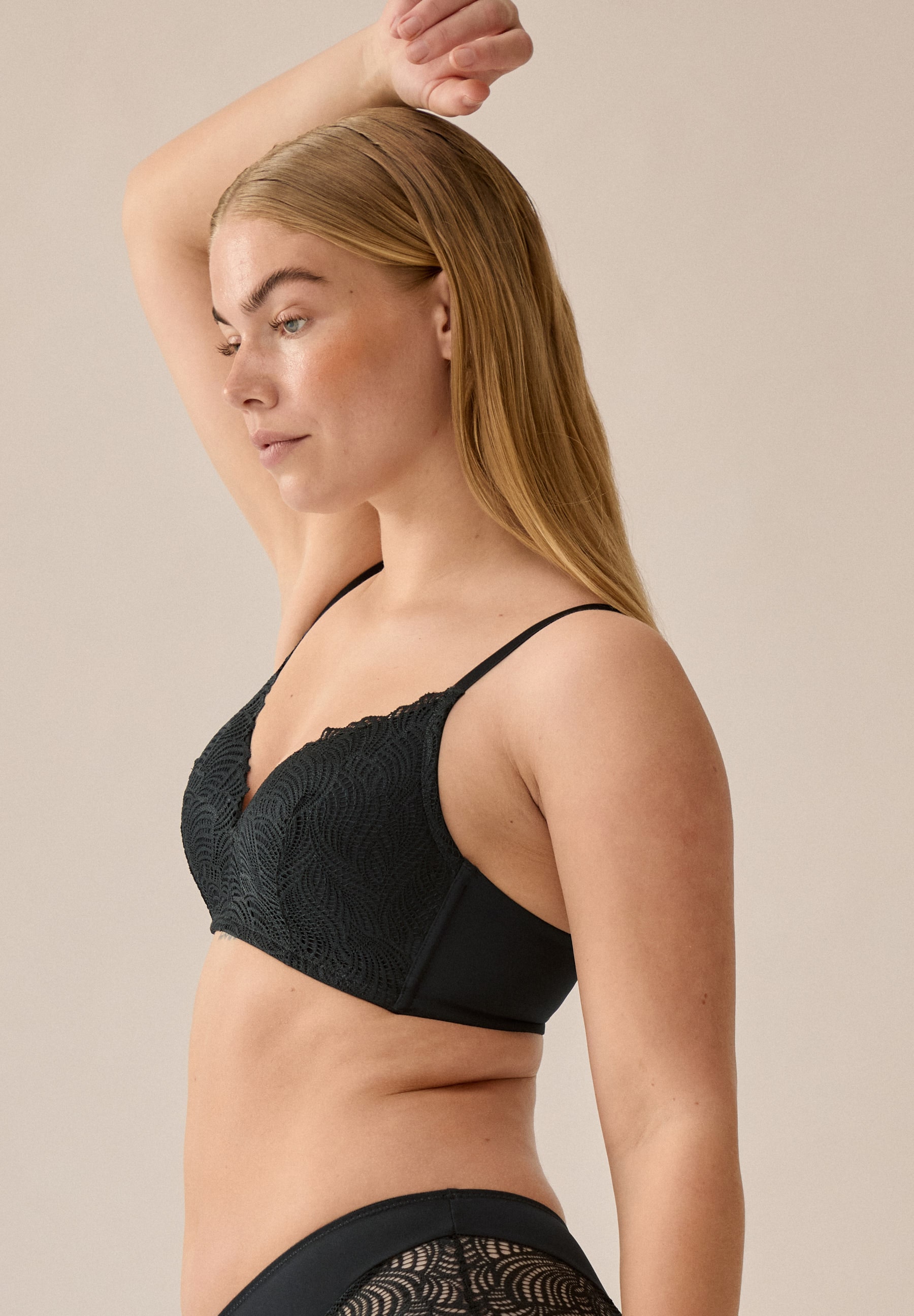 Naturana Soutien-gorge sans armatures »The Friday« 1 cuis mit Spitze, feminin, bequem, weich, ohne Bügel, verstellbare Träger