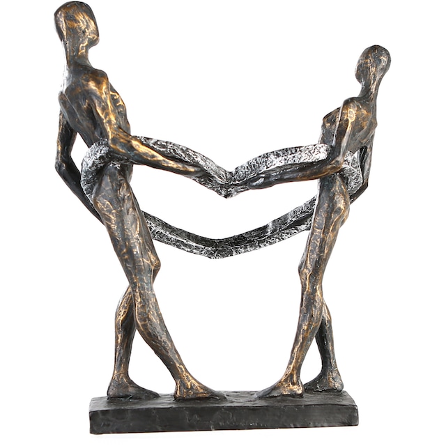 Casablanca by Gilde Dekofigur »Skulptur Connected«, Dekoobjekt, Höhe 31 cm,  mit Spruchanhänger, Wohnzimmer jetzt kaufen