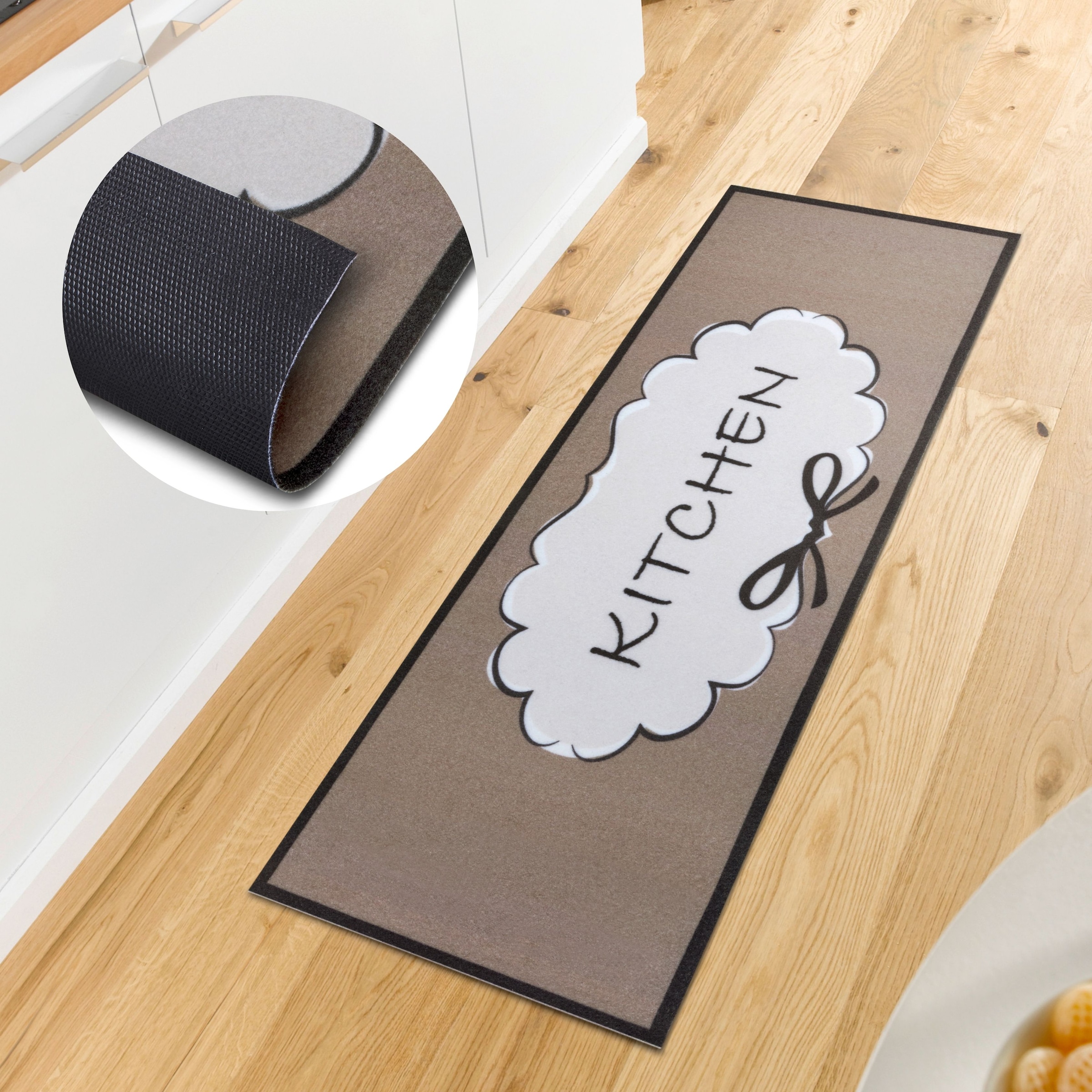 Image of HANSE Home Küchenläufer "Kitchen Cloud" rechteckig 3 mm Höhe Läufer, Rutschfest, Küchenteppich, Küche, Teppich, Pflegeleicht