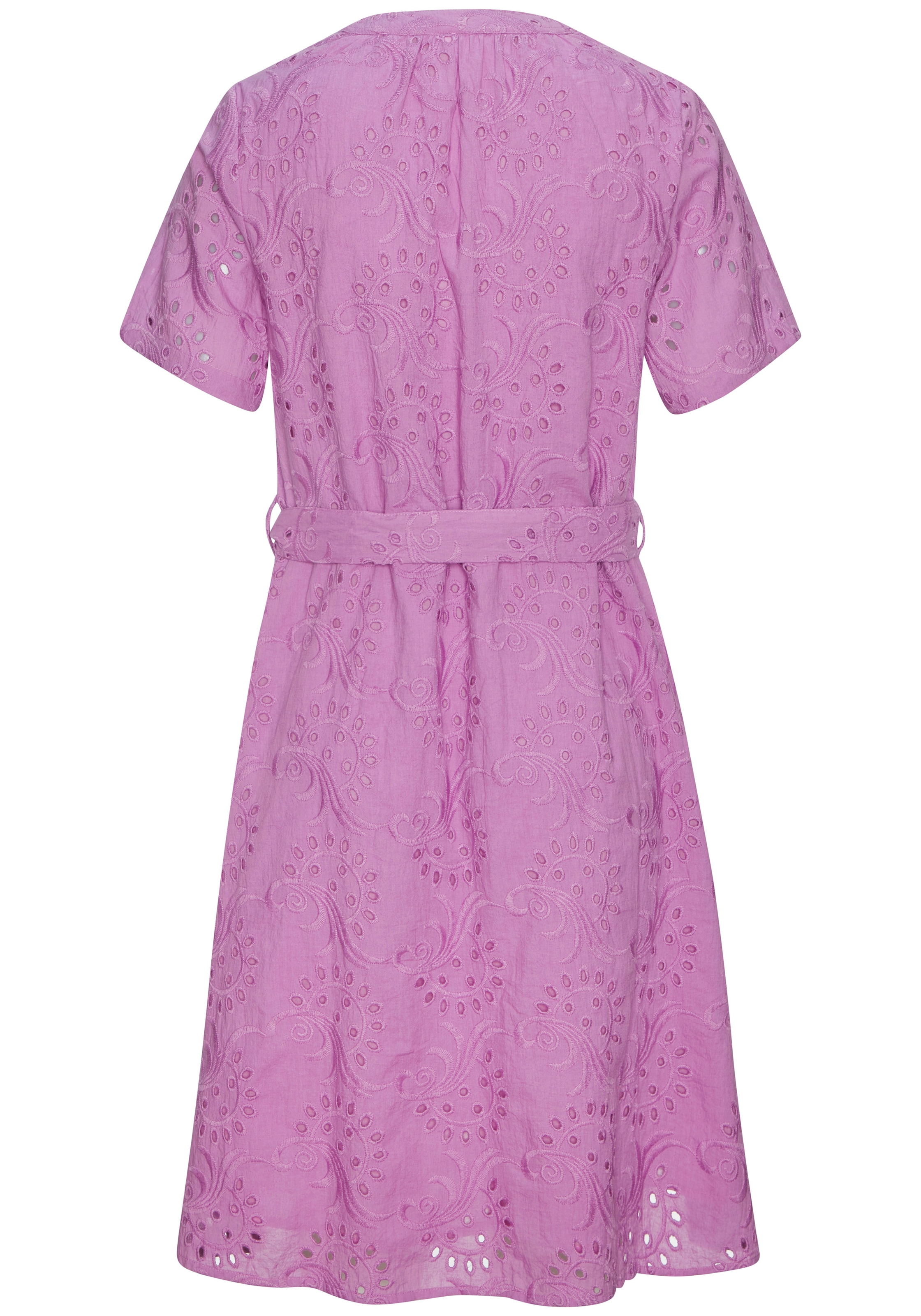 LASCANA Robe chemisier et broderie ajourée, robe en dentelle