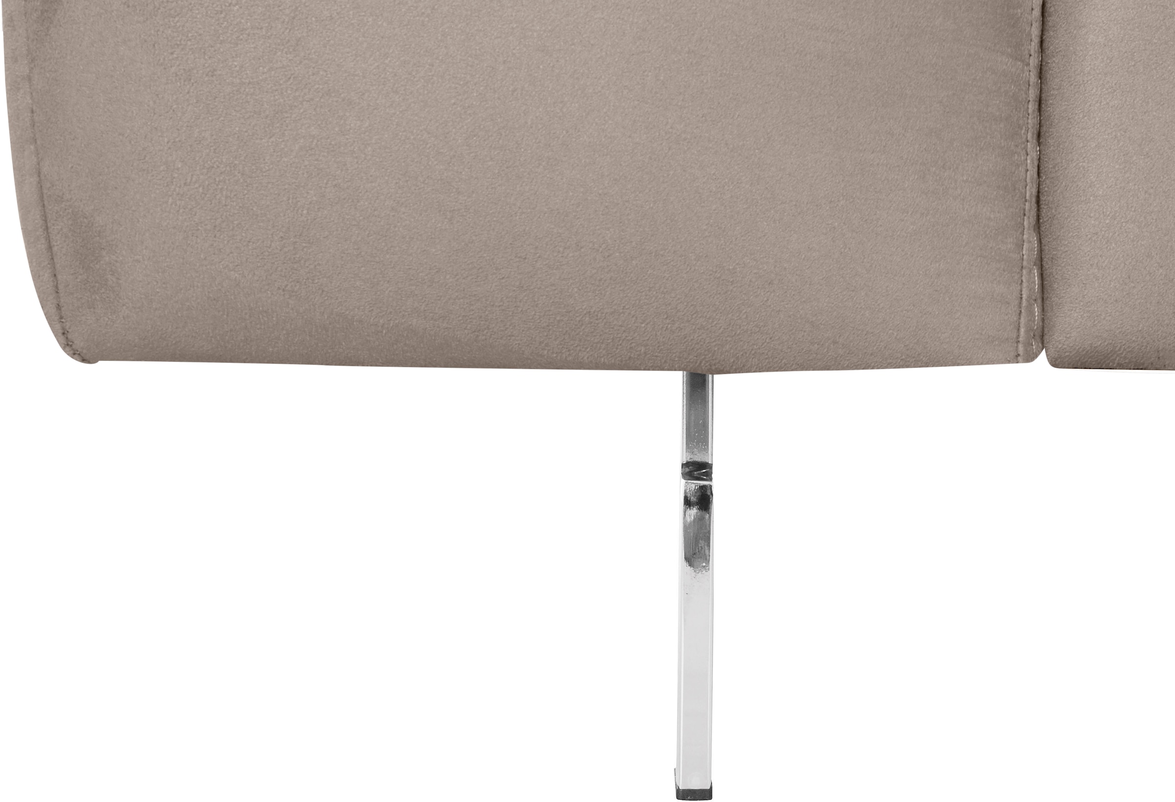 COTTA Ecksofa »Chef L-Form«, mit Kopfteilverstellung, edle Metallkufen, wahlweise mit Bettfunktion