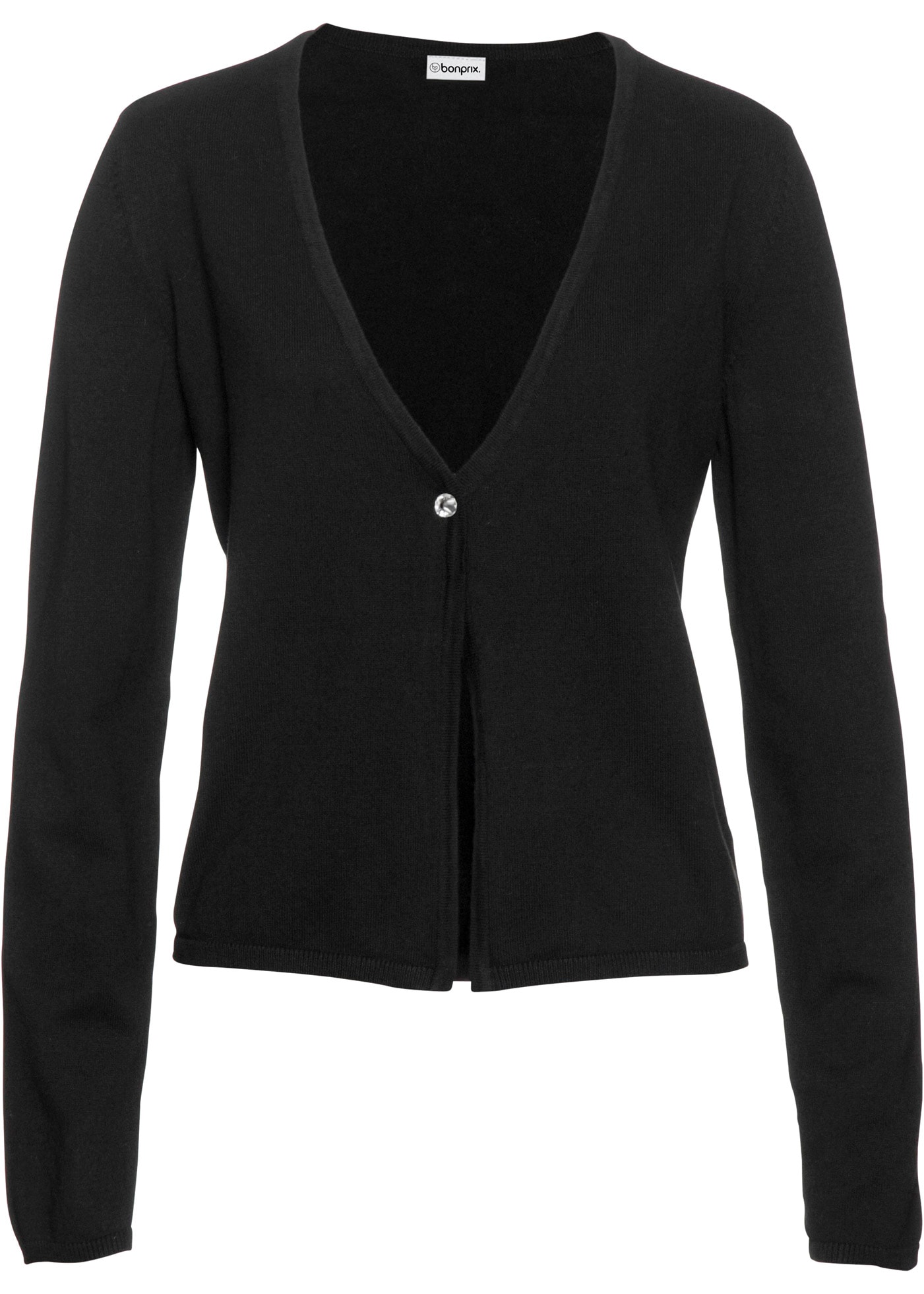 bonprix Strickjacke 1 bequeme Passform, klassischer Stil, aus Baumwolle und Polyamid