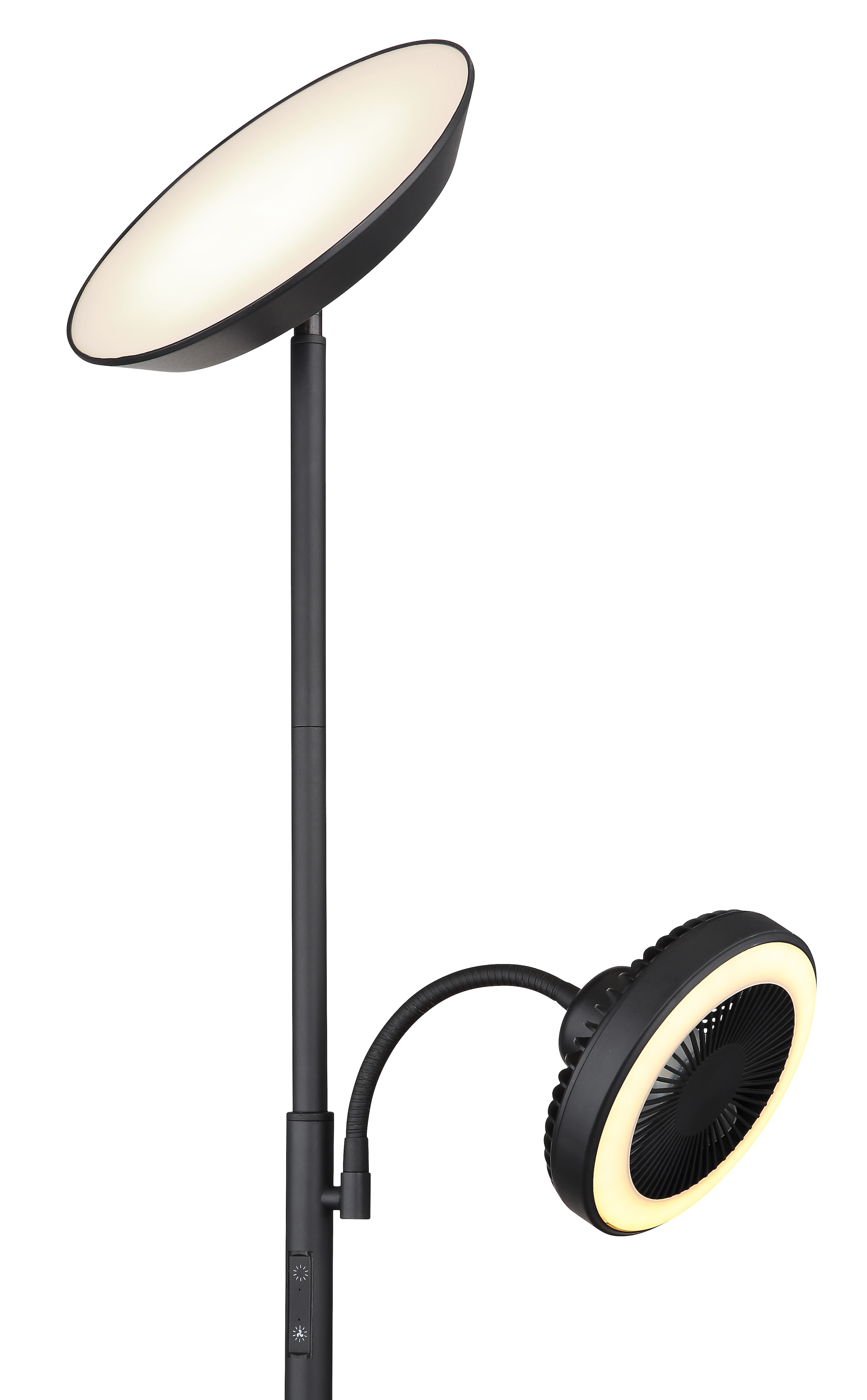 GLOBO LIGHTING LED Deckenfluter »DAVYD« LED-Modul 1 Stk. warmweiss - kaltweiss Stehleuchte, Stehlampe, Leselicht mit Ventilator, Wohnzimmer