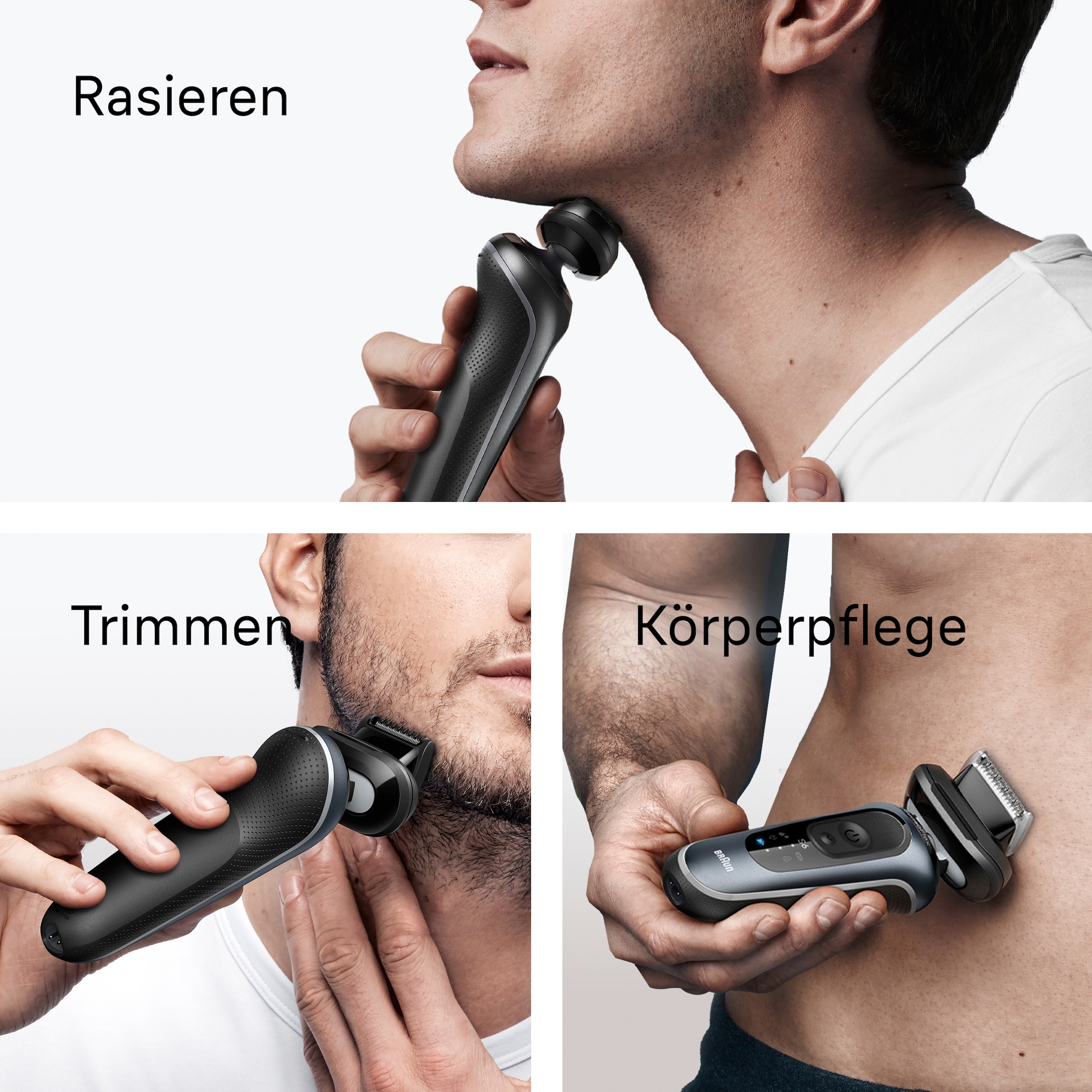 Braun Elektrorasierer »Series 6 62-G1650s« 2 Stk. Aufsätze 100% wasserdicht, +2 Aufsätze, bis zu 60 Min Akku, Made in Germany