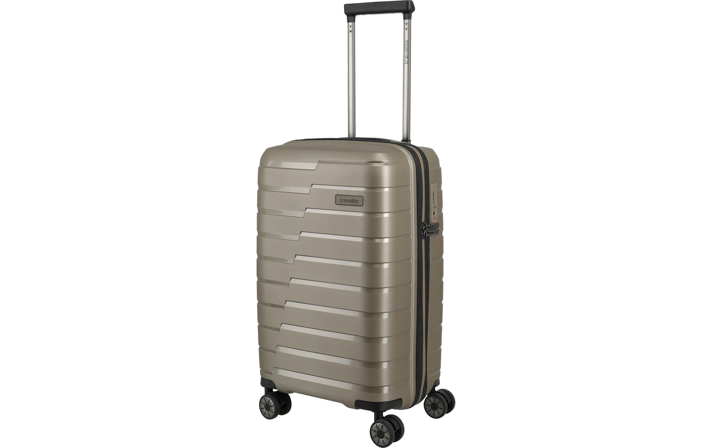 travelite Trolley »AIR BASE Reisekoffer Hartschale« 35 litre 4 Rollen kratzresistenter Oberfläche und cleverer Innenaufteilung