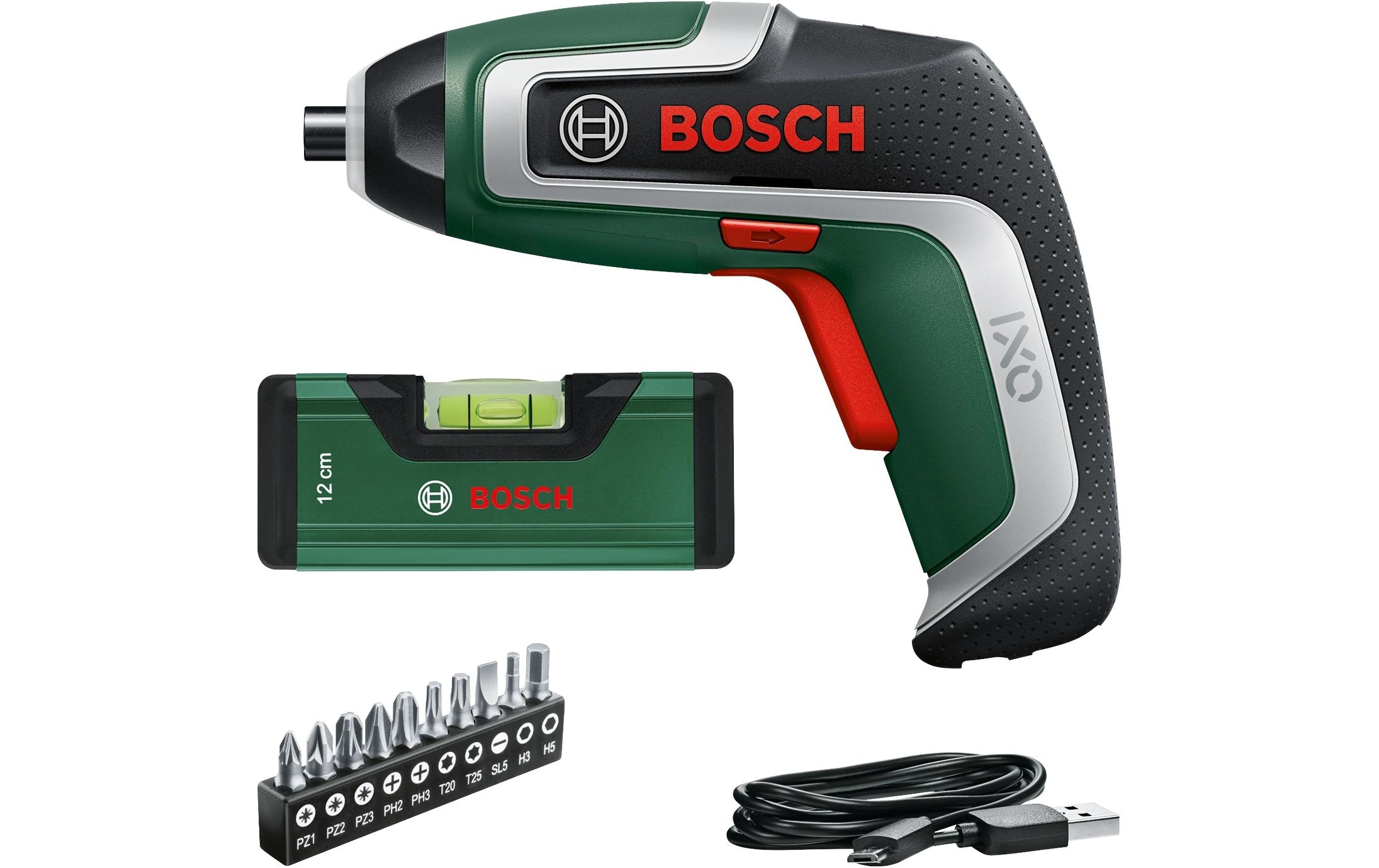 Image of BOSCH Akku-Schrauber "IXO 7 Level Set" mit Bit-Set, Wasserwage und Ladekabel
