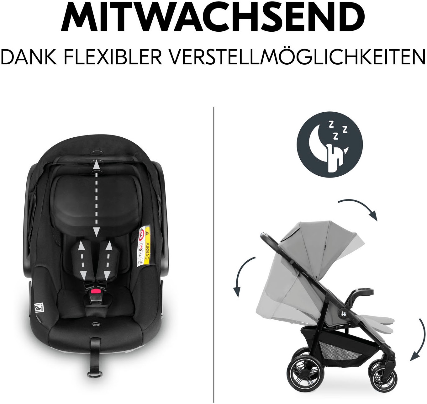 Hauck Kinder-Buggy »Shop N Care Trio Set« inkl. Babyschale, Babywanne und Adapter