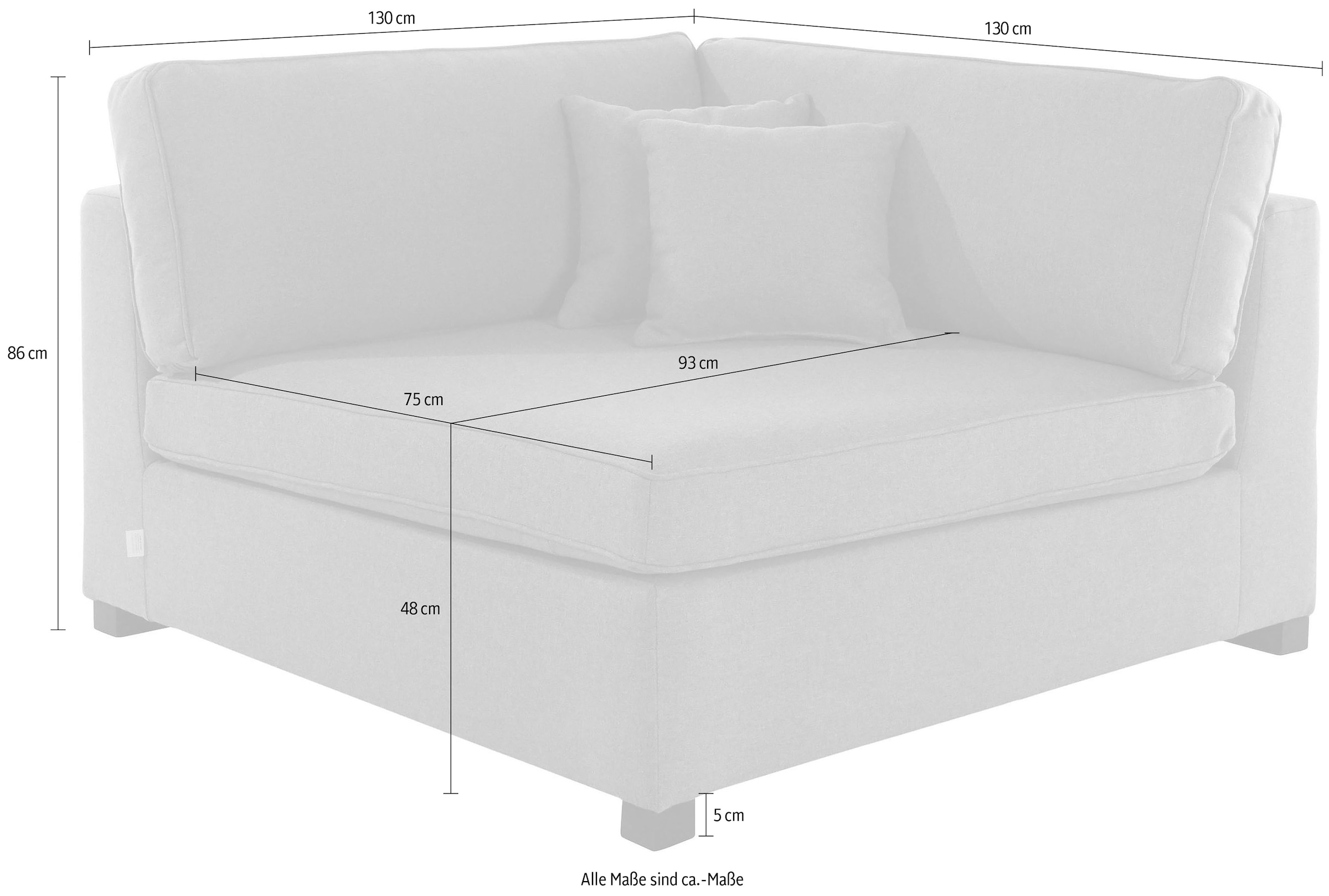 Guido Maria Kretschmer Home&Living Sofa »Skara XXL«, Eckelement zur individuellen Polstergarnitur-Gestaltung