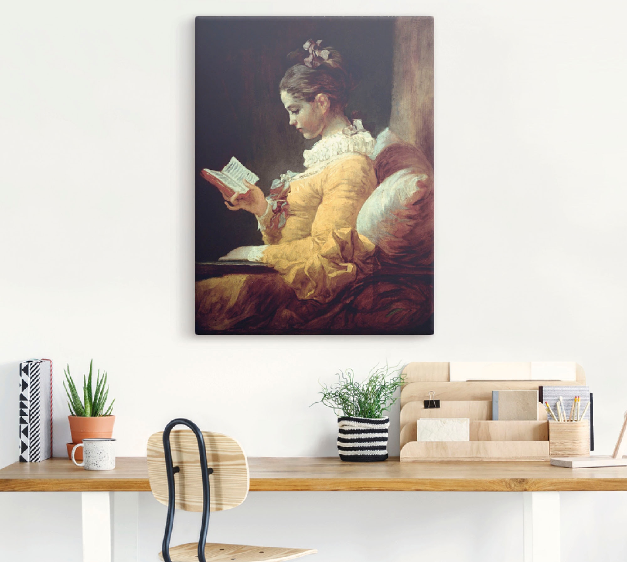 (1 1776«, St.), in oder Leinwandbild, »Lesendes Poster Artland Wandaufkleber Frau, Mädchen. Grössen Um Wandbild als versch.