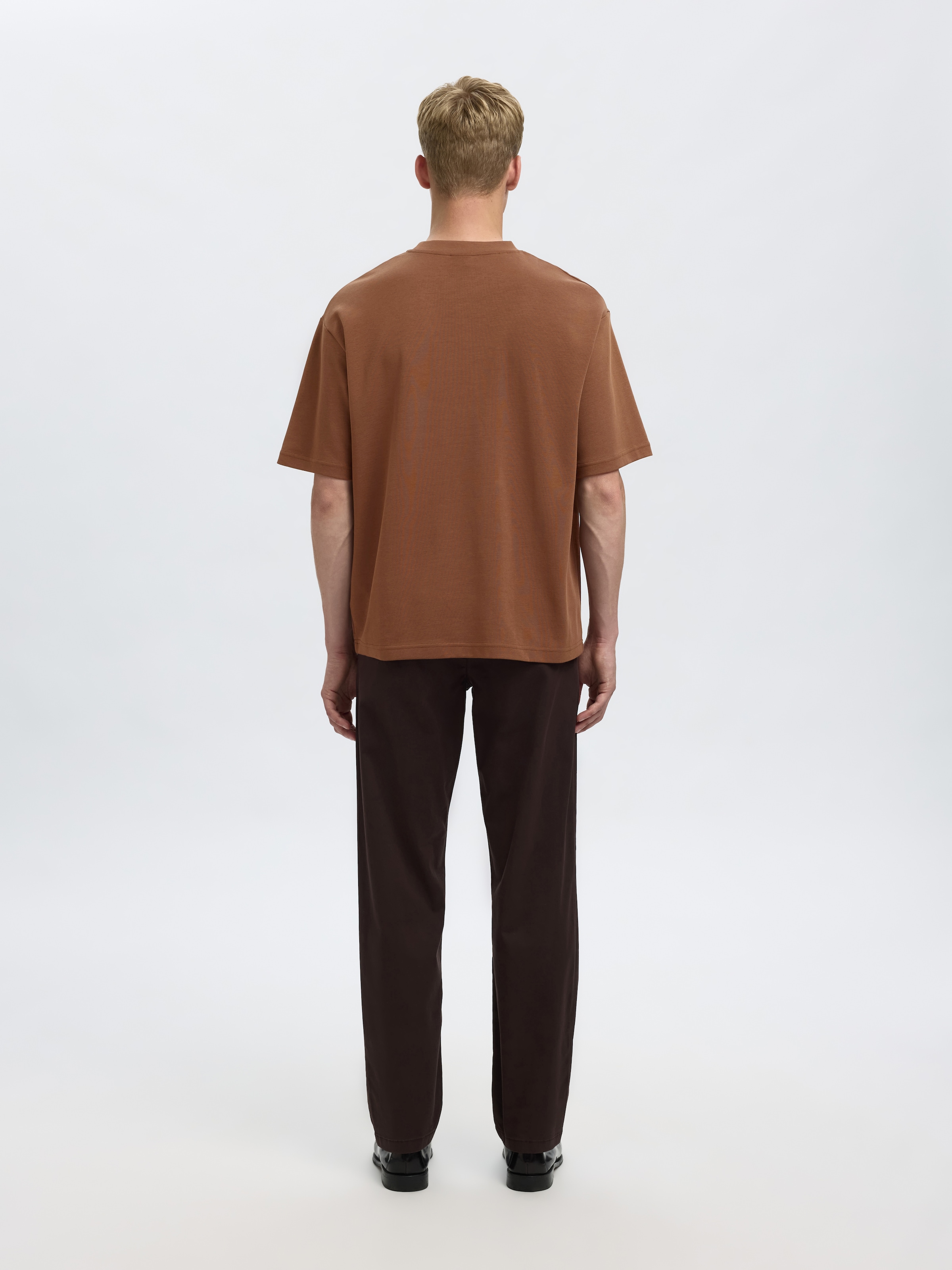 SELECTED HOMME Rundhalsshirt »SLHLOOSEOSCAR SS O-NECK TEE NOOS«
