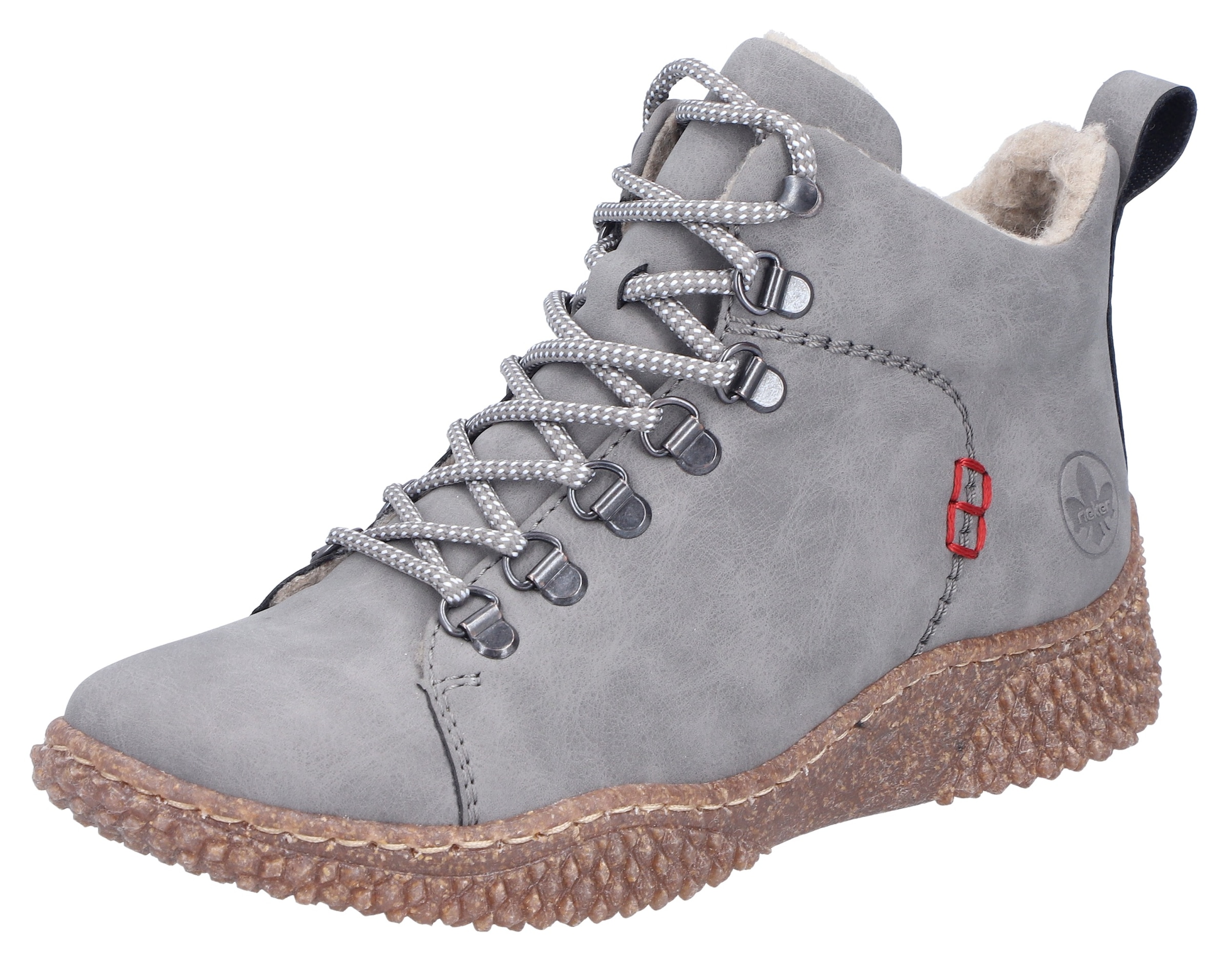 Image of Rieker Winterboots Schnürboots, Stiefelette, Profilsohle, mit Anziehlasche