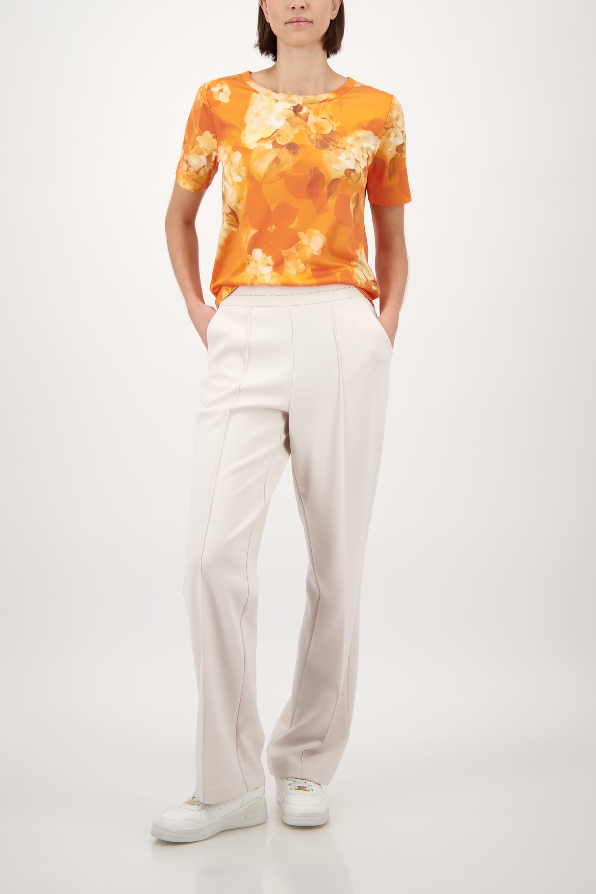 Monari Jogger Pants »Basic Lurex«  elastischer Bund mit Glitzerstreifen, Straight Fit