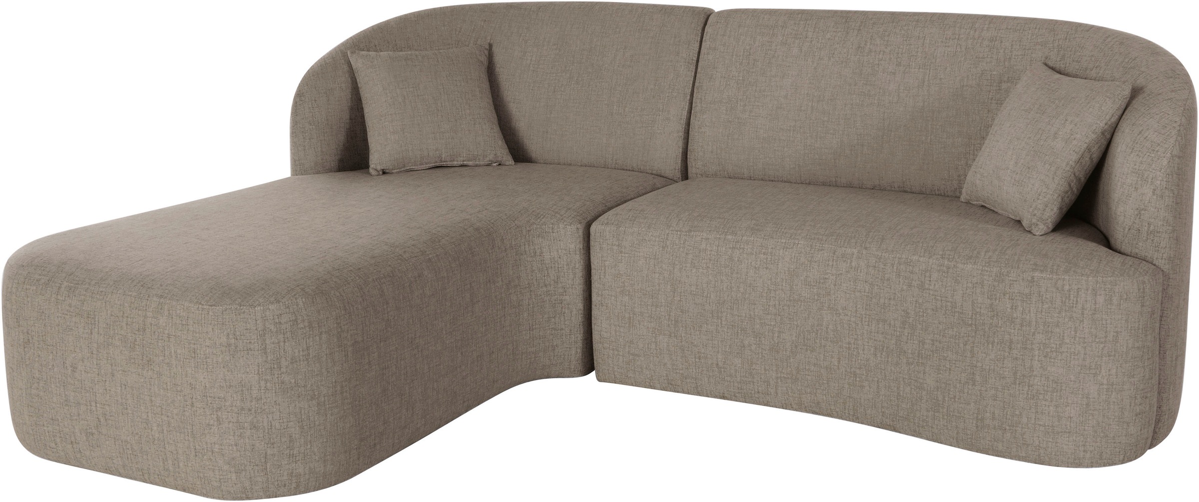 LeGer Home by Lena Gercke Ecksofa »Dilara L-Form«, gerundete Rückenlehne und Front, in 3 Bezugsqualitäten