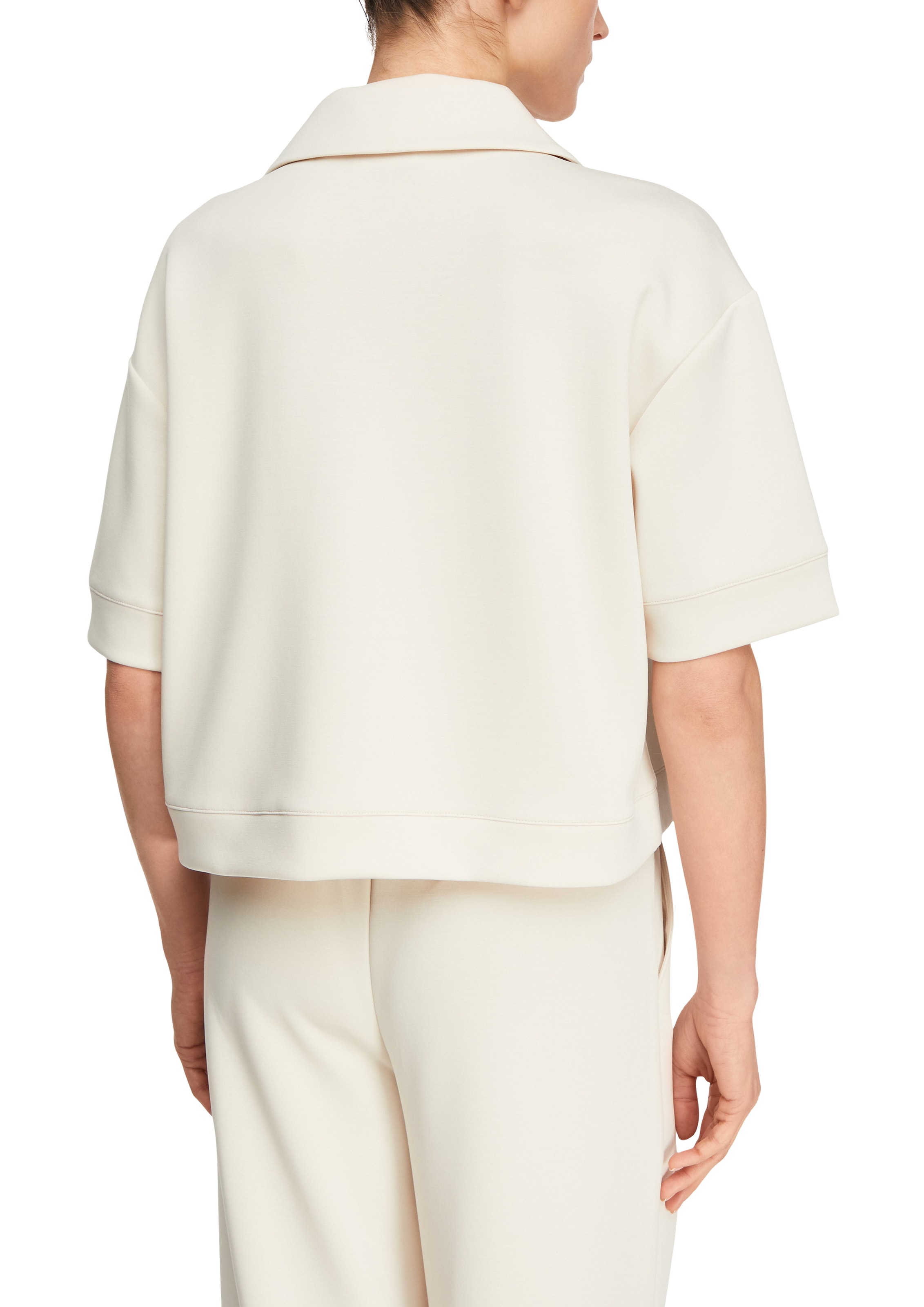 Comma Sweatshirt , Halbarm mit Hemdkragen
