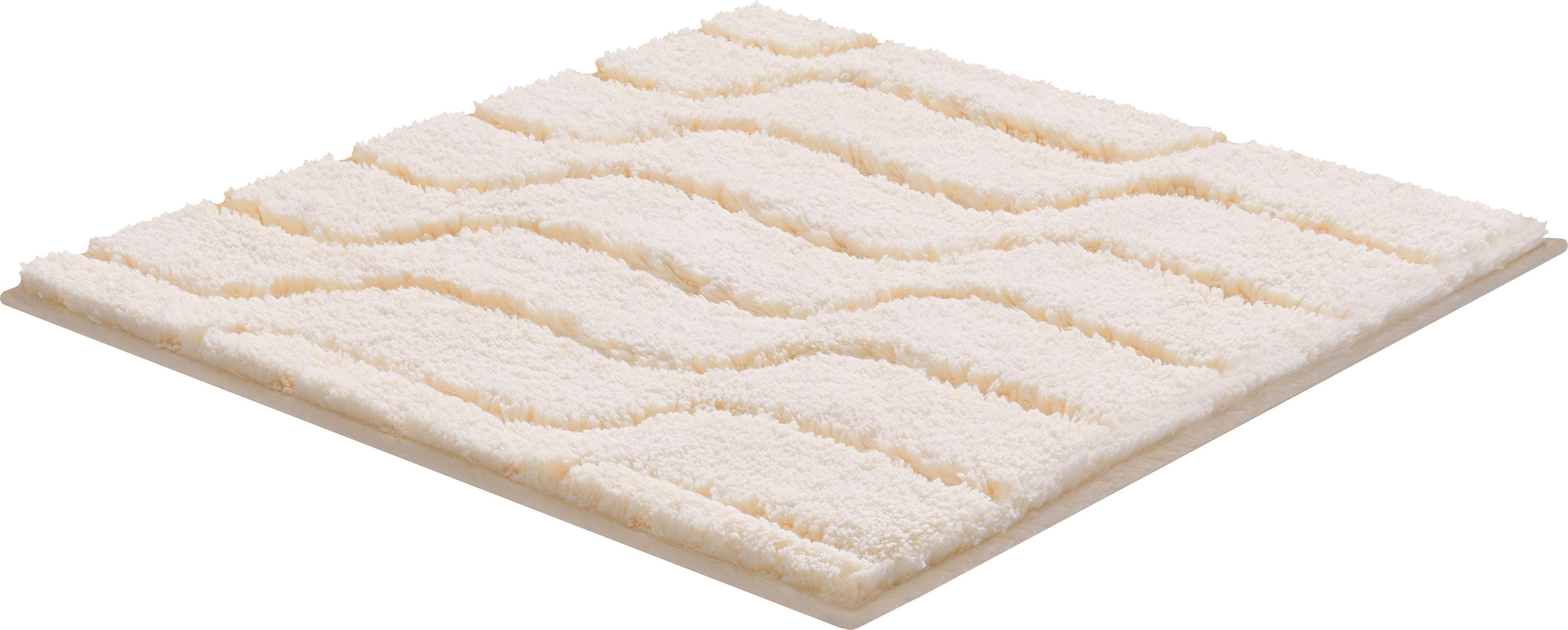 Grund Badematte »Vogue«, rutschhemmend beschichtet, fussbodenheizungsgeeignet, dichter Flor, Hoch-Tief-Effekt, Wellen-Design