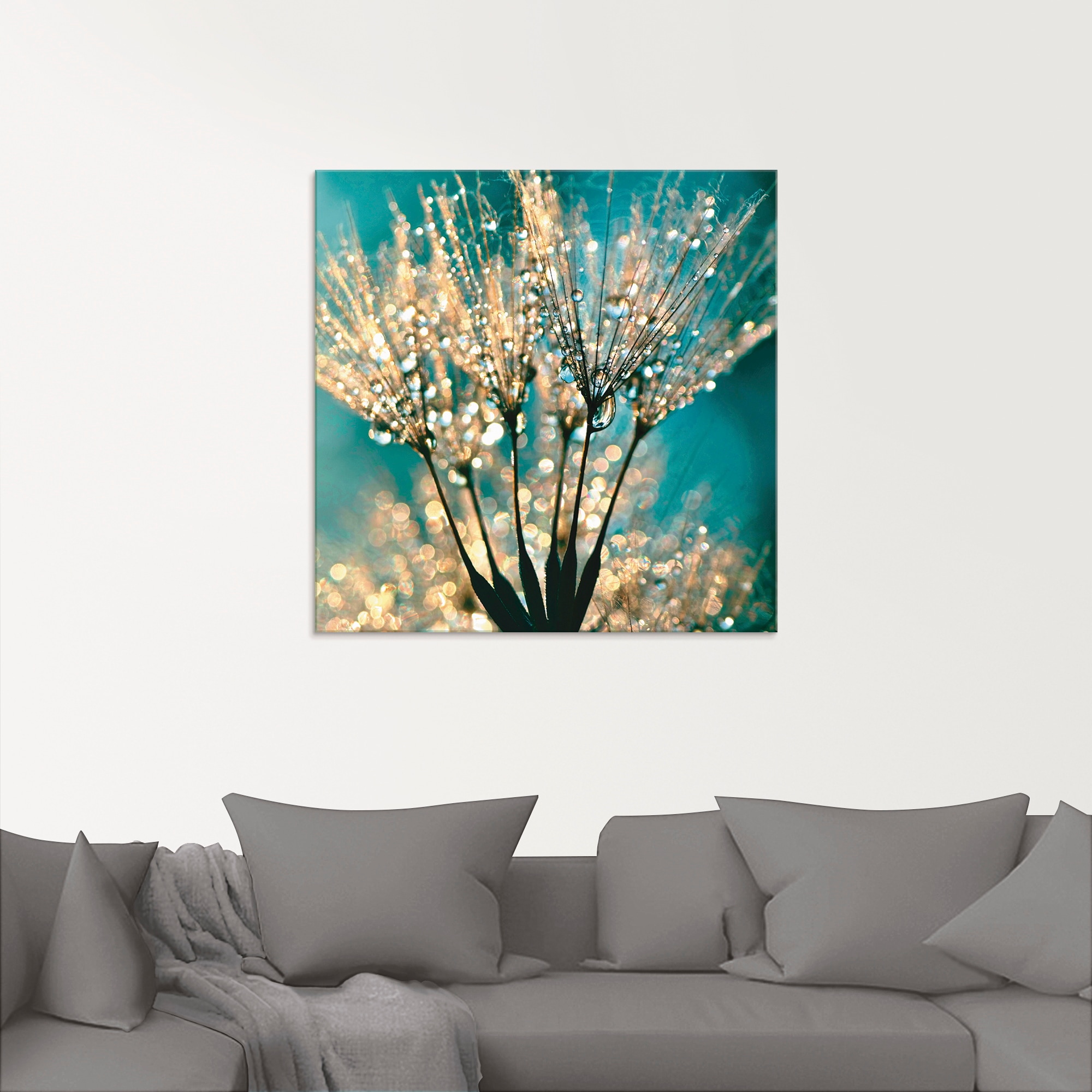 Artland Glasbild »Pusteblume Schirmchen abstrakt«, Blumen, (1 St.), in verschiedenen Grössen