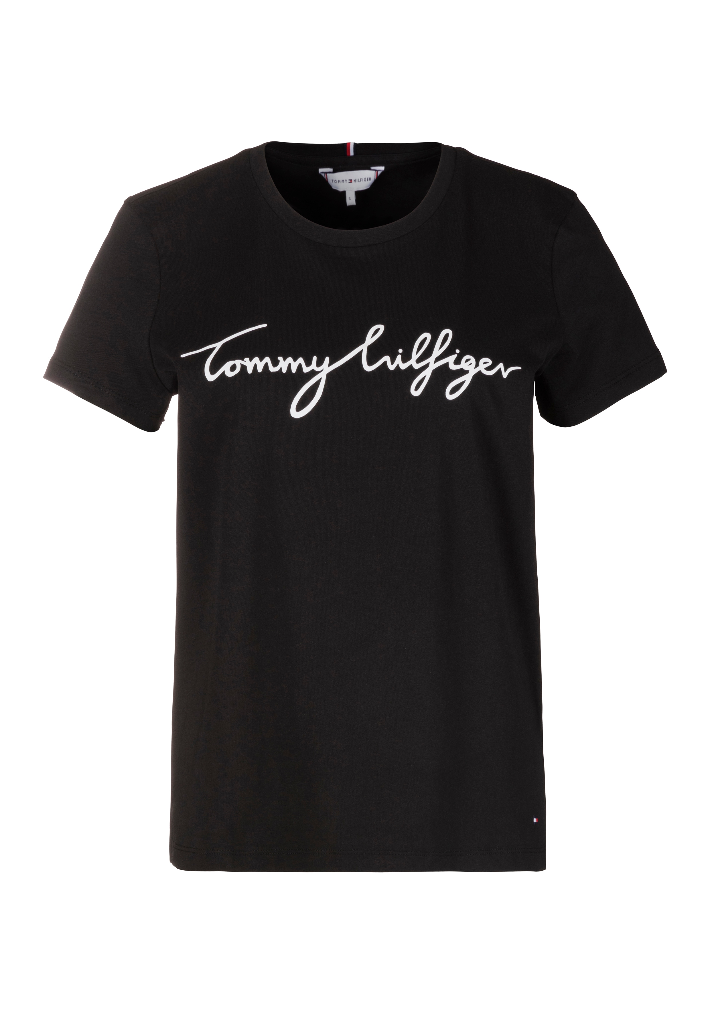 Tommy Hilfiger T-Shirt »REG C-NK SIGNATURE TEE SS«, mit Logoschriftzug-Tommy Hilfiger 1