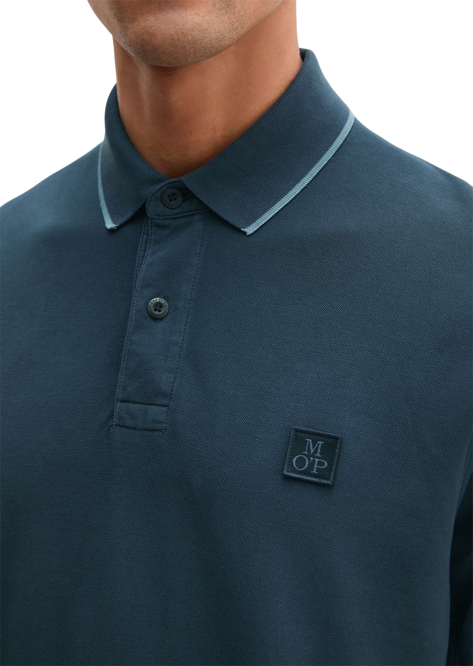Marc O'Polo Polo weiches Tragegefühl, regular Fit, Logopatch auf der Brust