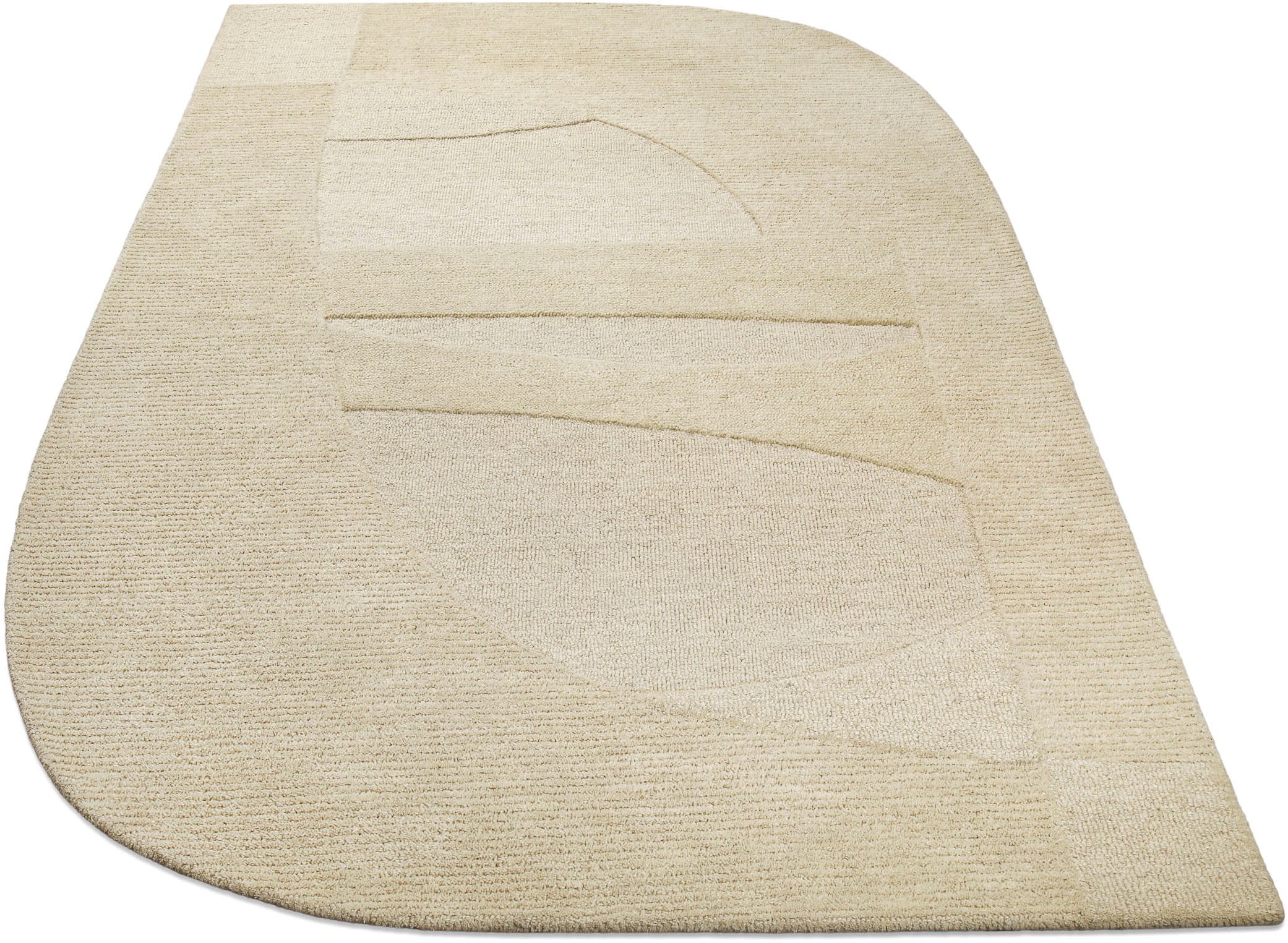 Wecon home Teppich »Dodo« rechteckig 10 mm Höhe Wollteppich, asymmetrisch, hochwertig, handgetuftet, robust, modern