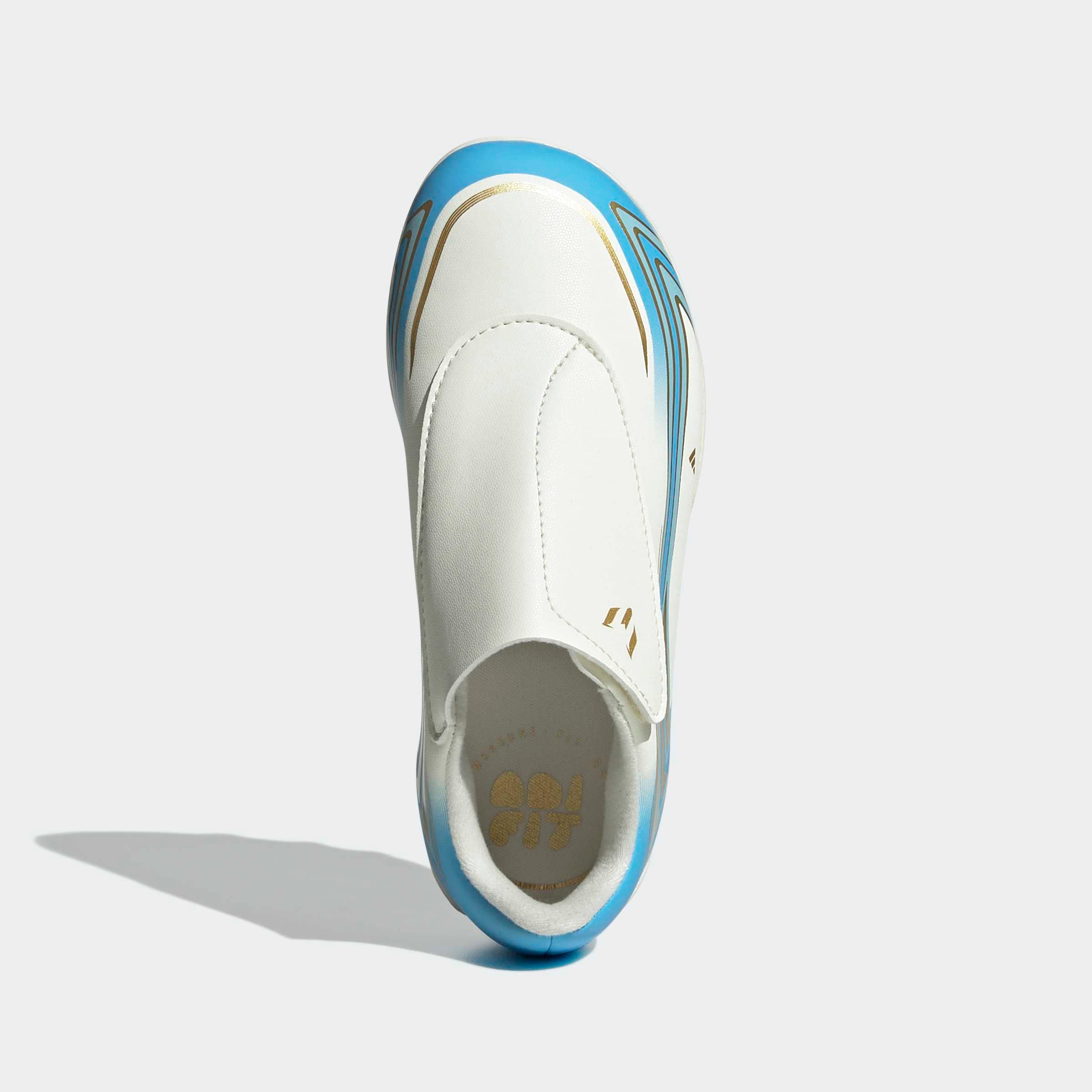 adidas Performance Chaussure de football »F50 MESSI CLUB KIDS , KLETTVERSCHLUSS, FESTE BÖDEN/GEMISCHTE BÖDEN«  adapté à de nombreux types de sols, pour adolescents et enfants