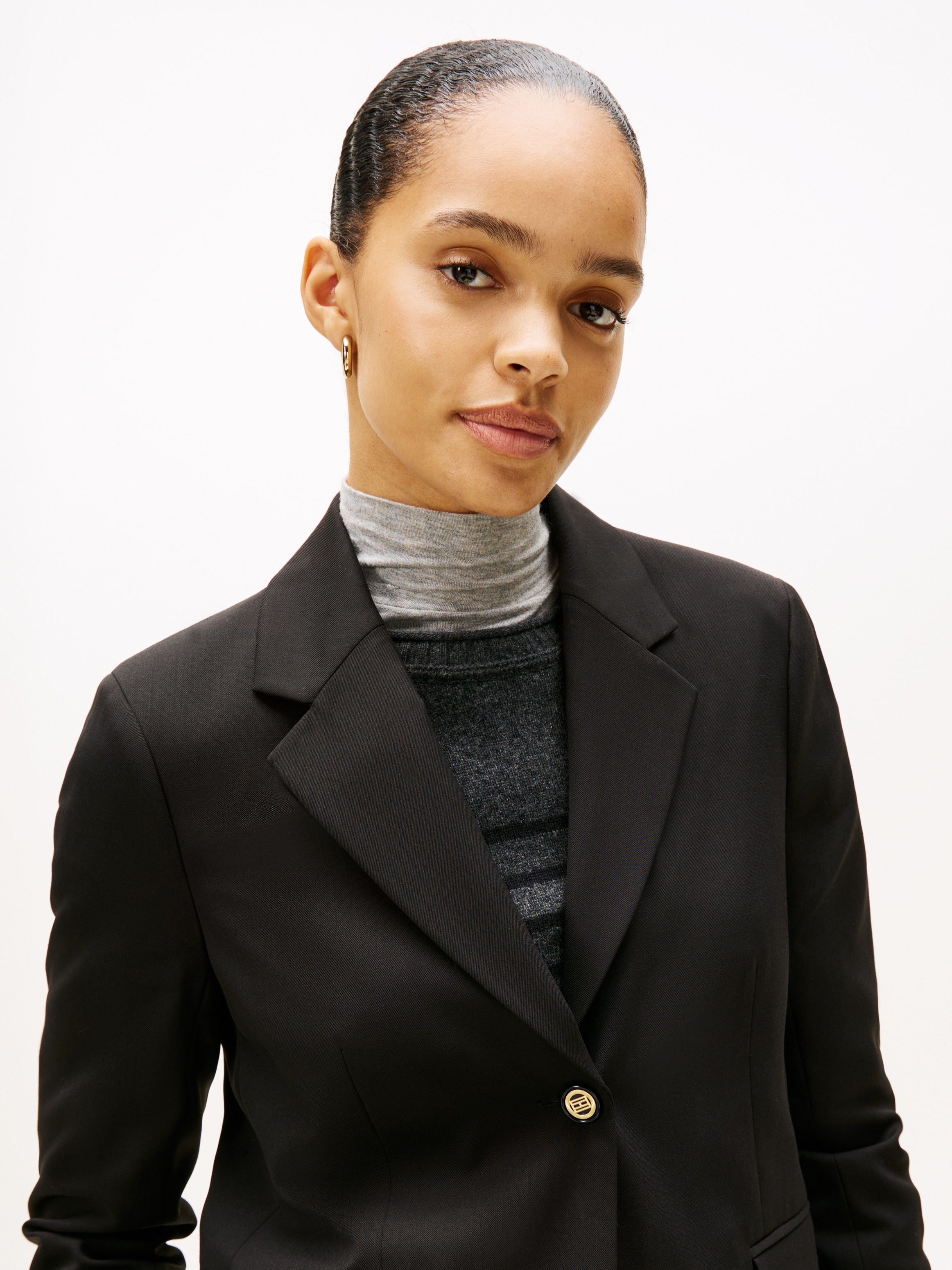 Tommy Hilfiger Blazer long »TIMELESS WOOL REG STRT SB BLAZER« mit Wolle