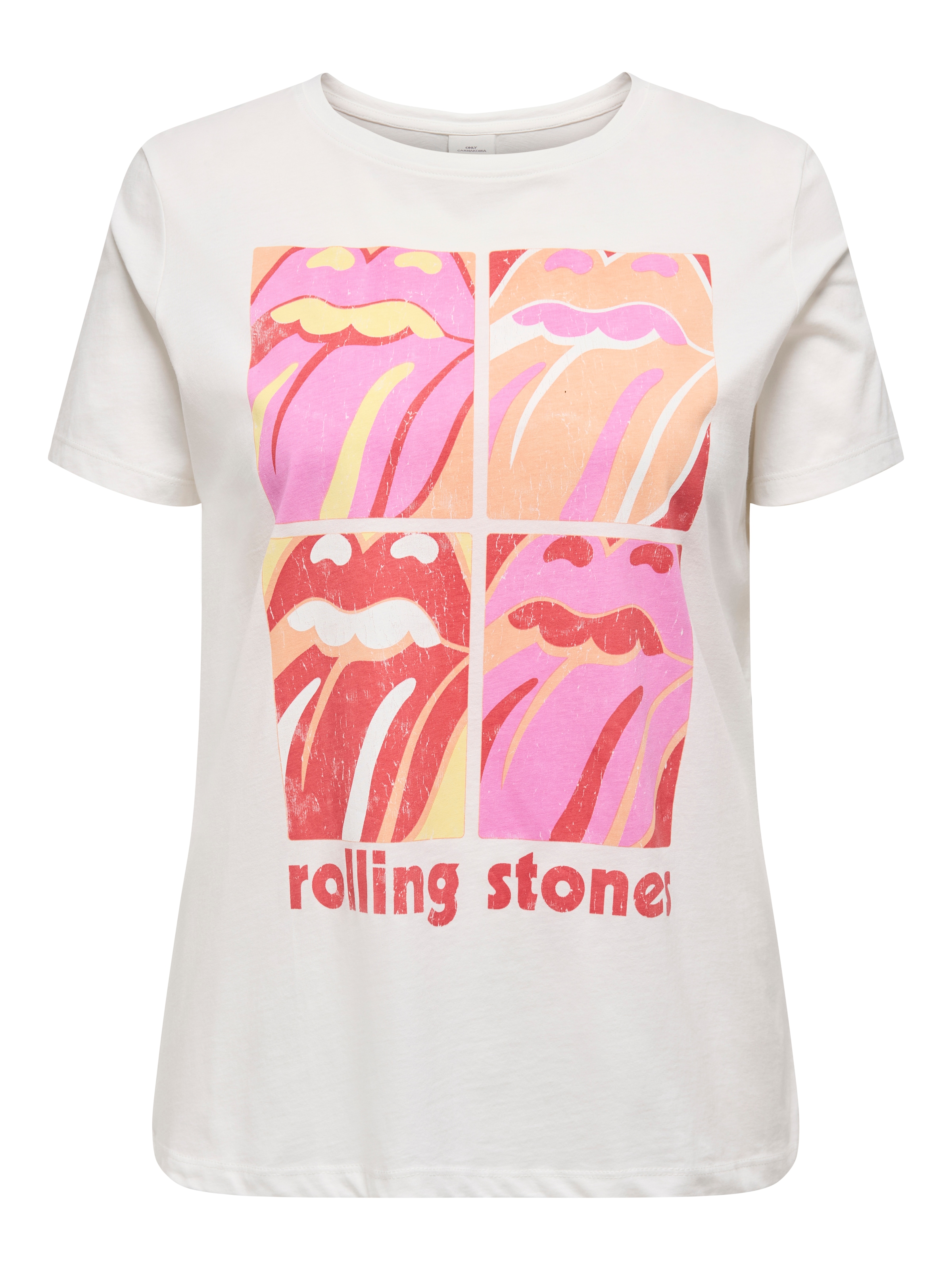 ONLY CARMAKOMA Kurzarmshirt »CARROLL LIFE SS O-NECK REG TEE LC JRS«