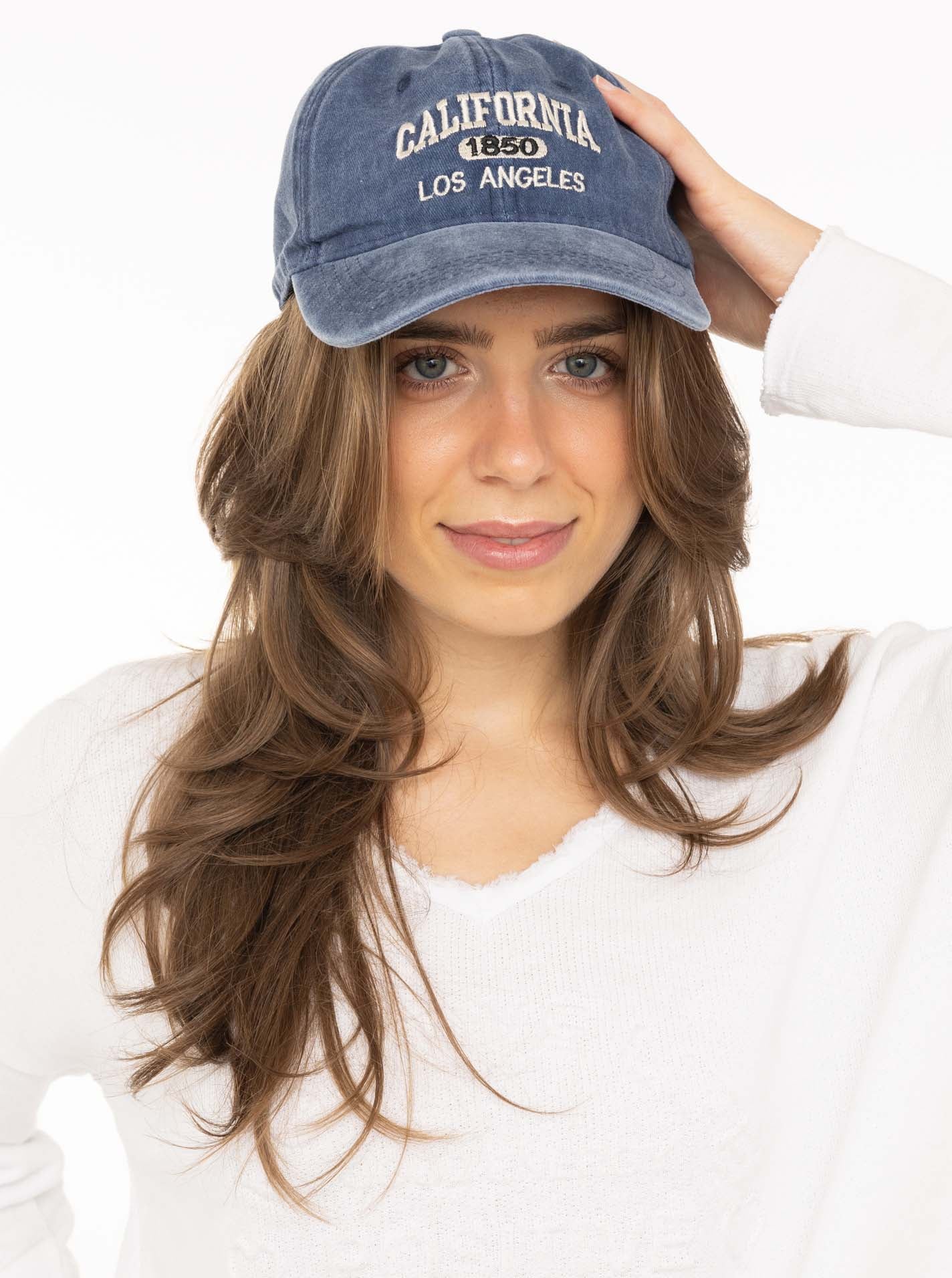 Zwillingsherz Baseball Cap »"California"« Vintage Look, Statement Stickerei