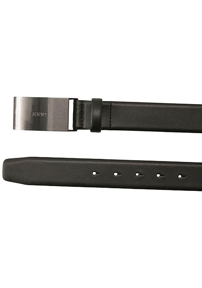 JOOP! Ceinture en cuir avec fermeture à épingle et embossage logo, largeur 3,5 cm
