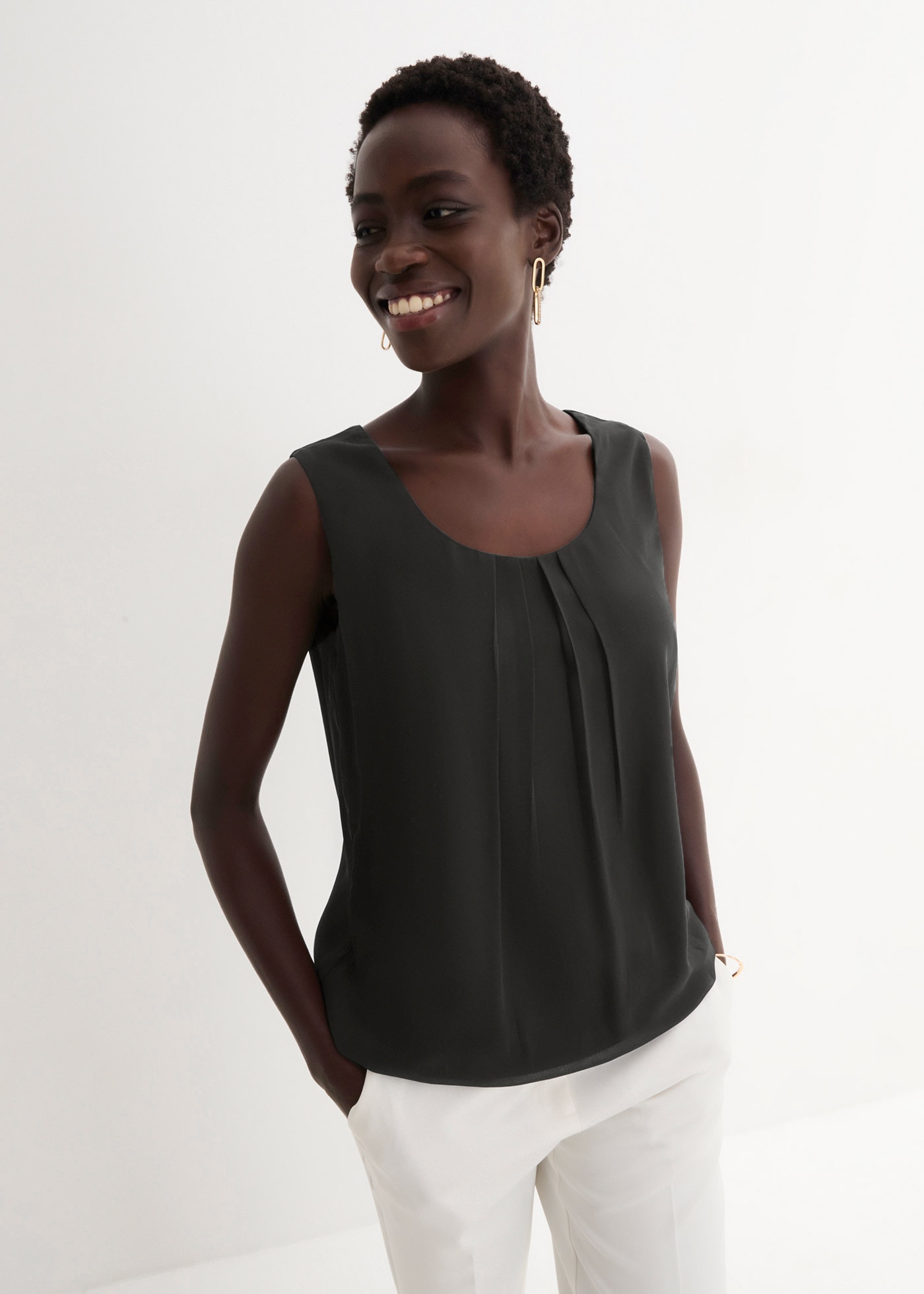 Image of bonprix Blusentop lockerer Schnitt, für Frühjahrsmode und Sommermode, aus Polyester