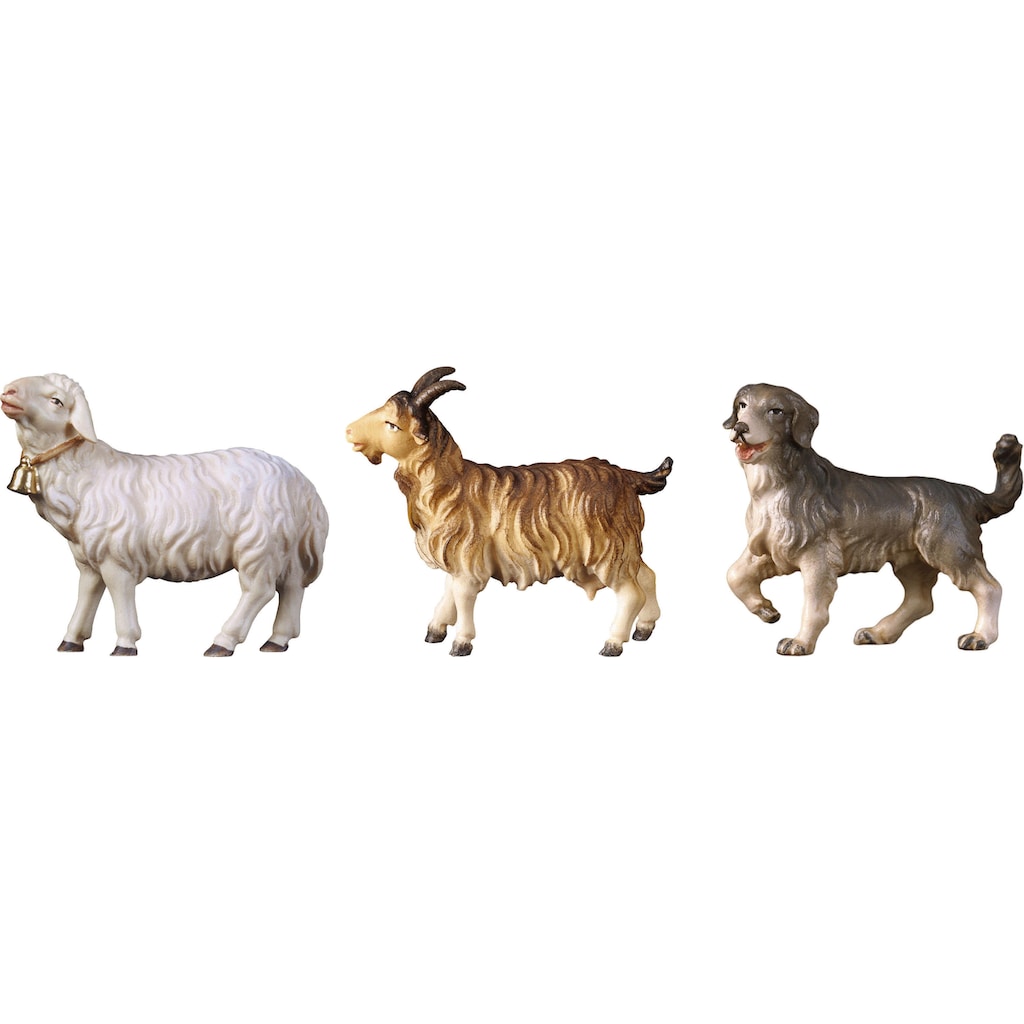 ULPE WOODART Krippenfigur »Schaf, Ziege, Hund, Weihnachtsdeko«